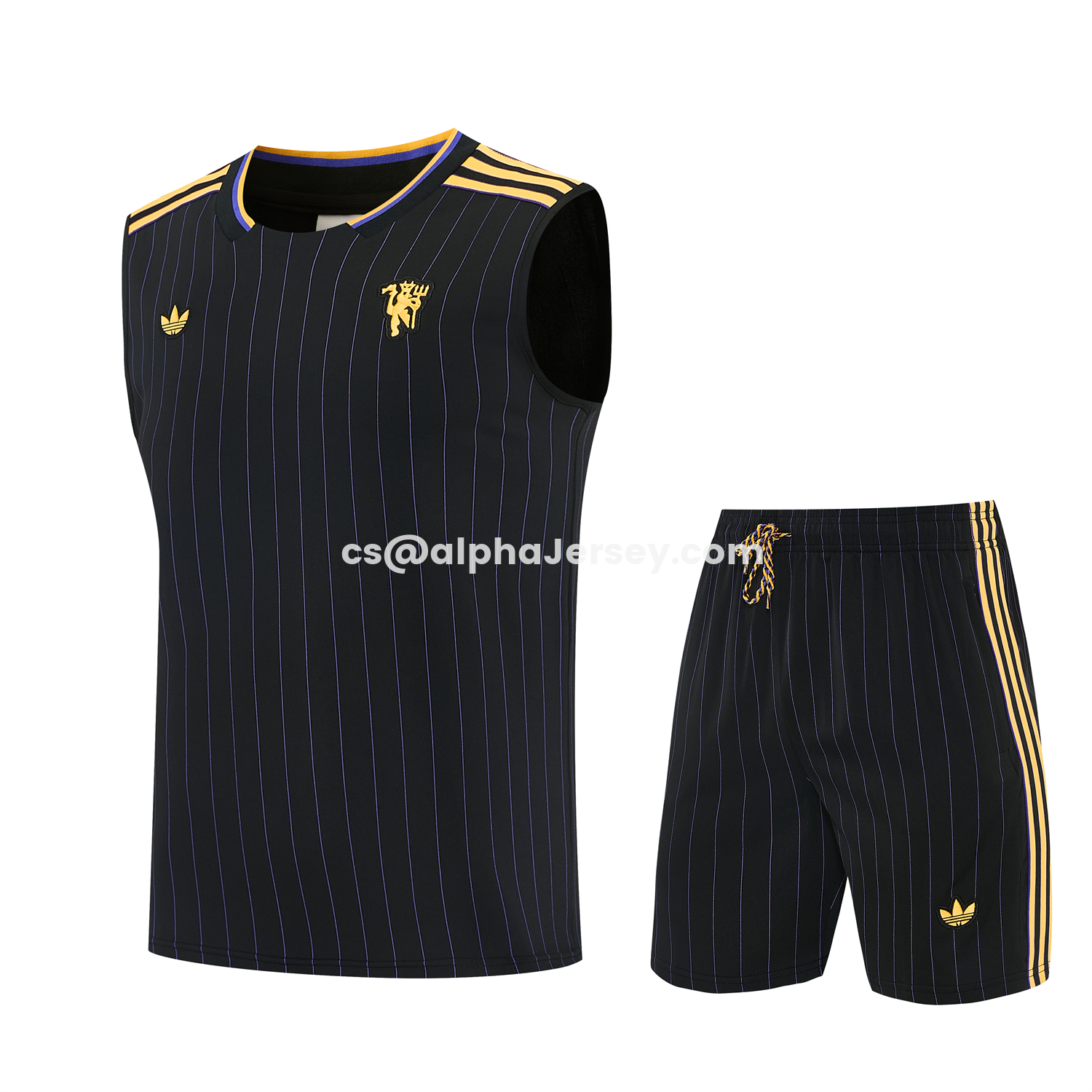 AJ-AlphaJersey-Manchester United 25-26 Retro Style Vest Training Set - Colors Top & Colors Pants