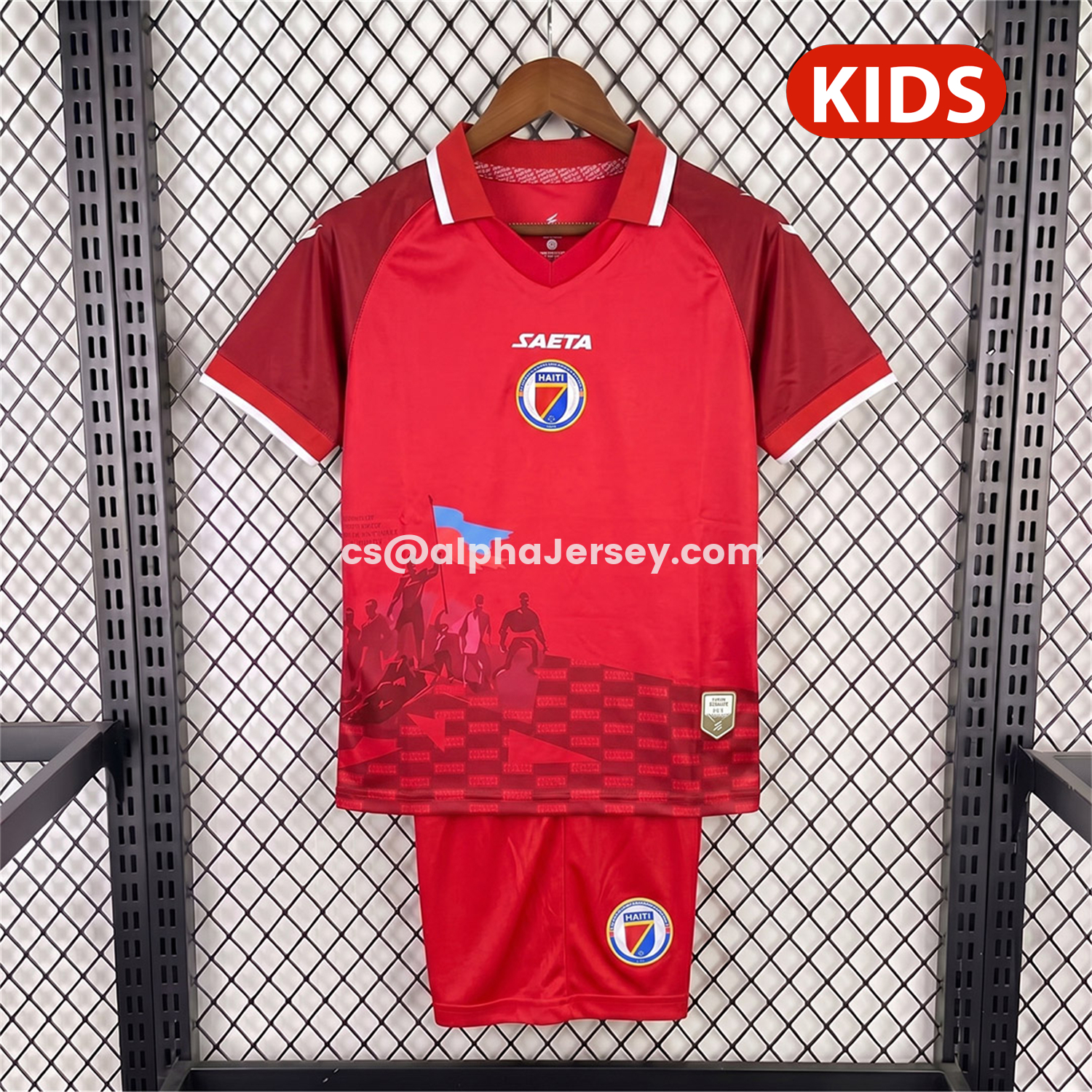 AJ-AlphaJersey-Haiti 2026 Third Kids Kit