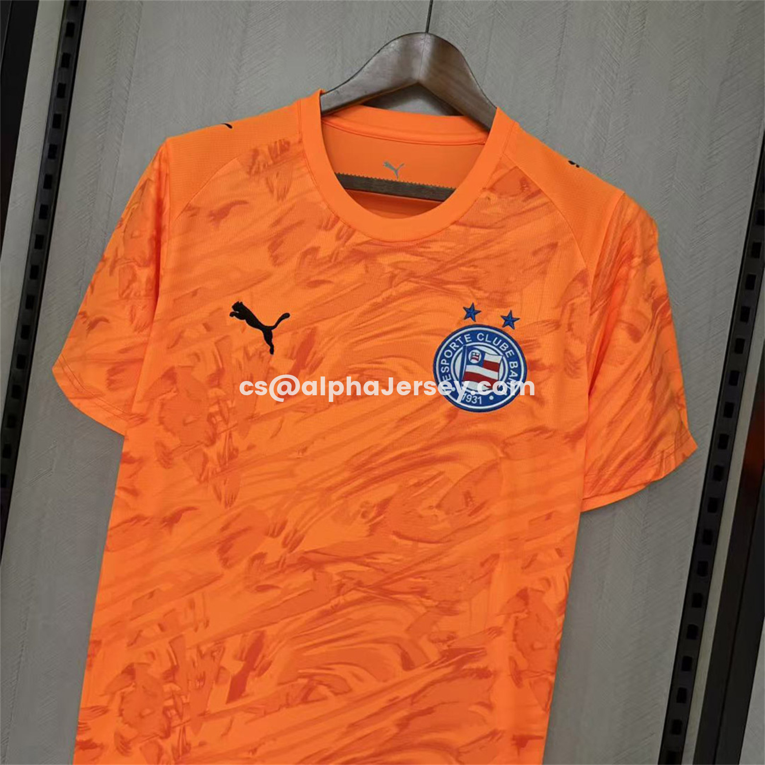 AJ-AlphaJersey-Bahia 26-27 Orange Goalkeeper Jersey - Fans Version