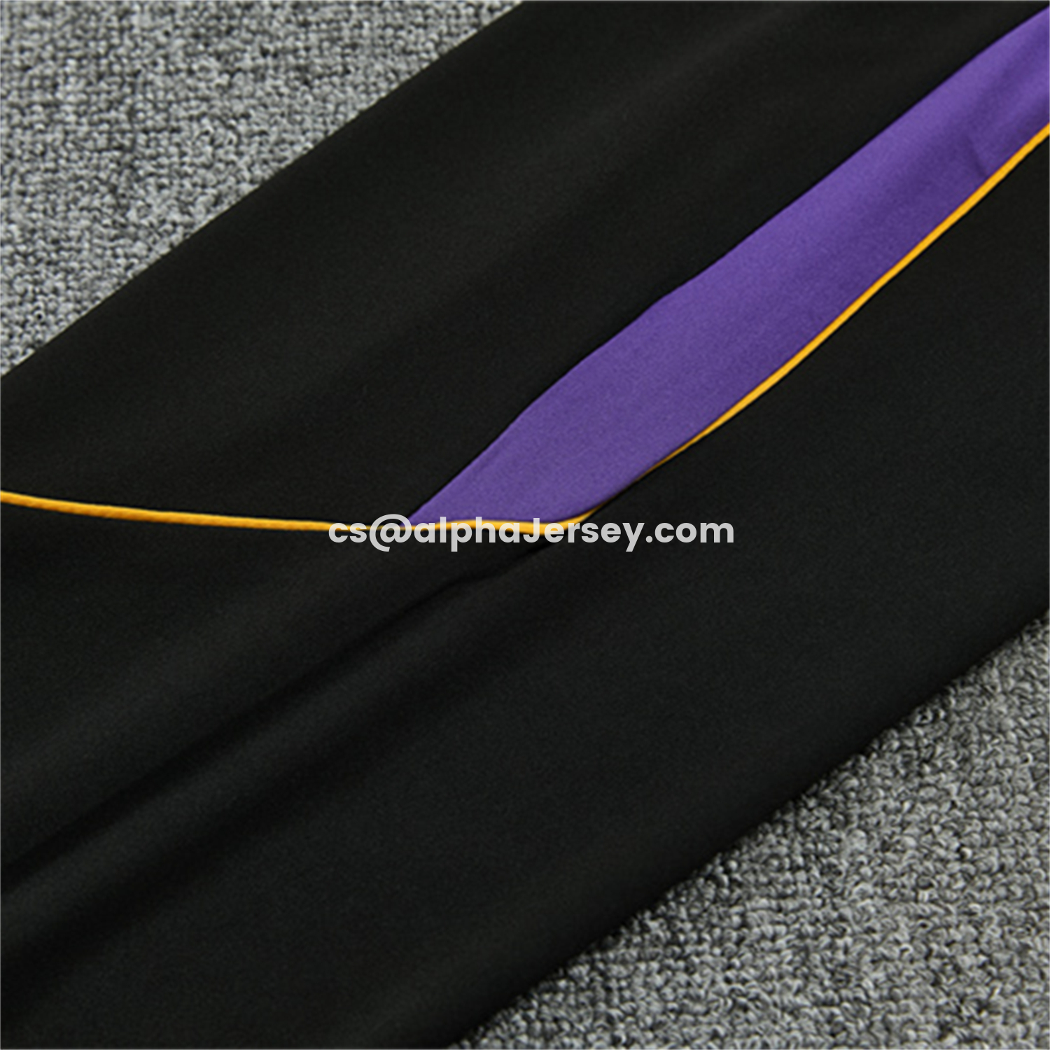 AJ-AlphaJersey-Barcelona 26-27 Long Sleeves Training Set - Light Grey Top & Black Pants