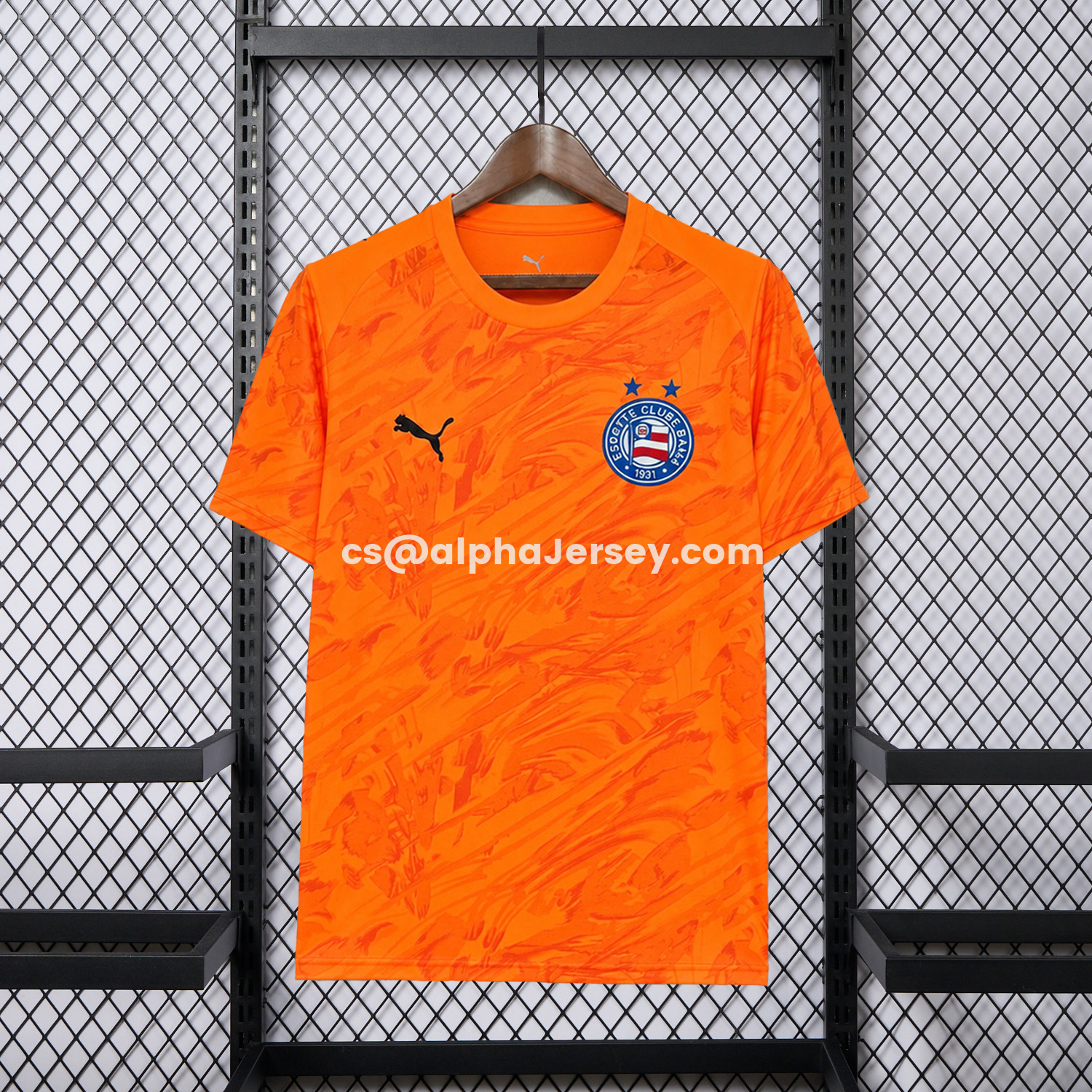 AJ-AlphaJersey-Bahia 26-27 Orange Goalkeeper Jersey - Fans Version