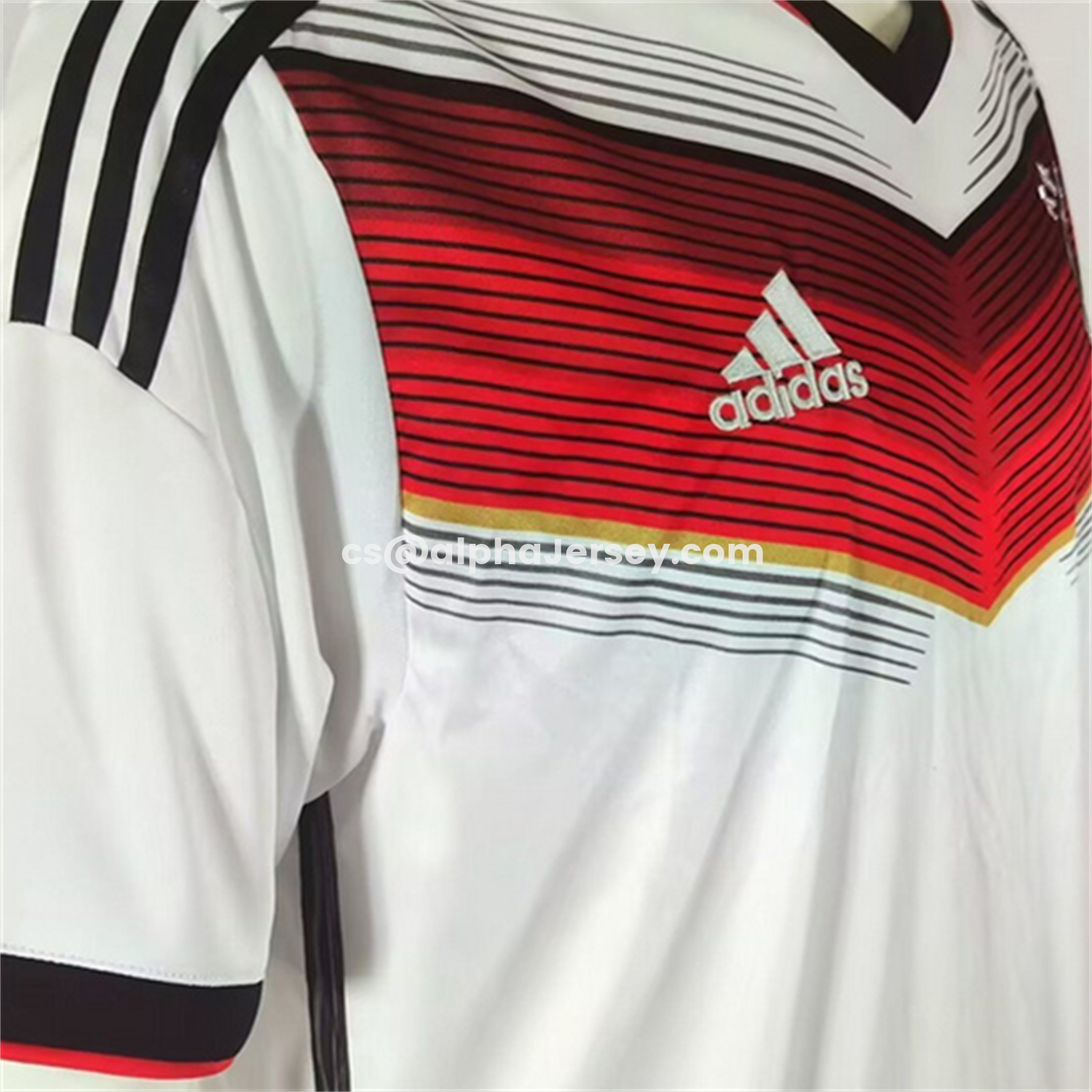 AJ-AlphaJersey-Retro Germany 2014 Home Jersey With 4 Stars