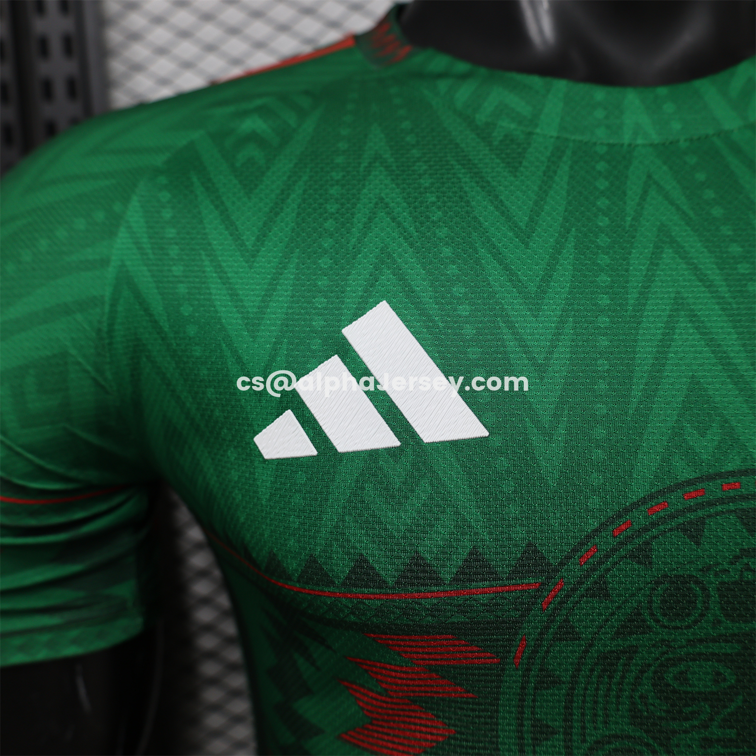 AJ-AlphaJersey-Mexico 2026 Aztec Sun Stone Green Special Jersey - Player Version