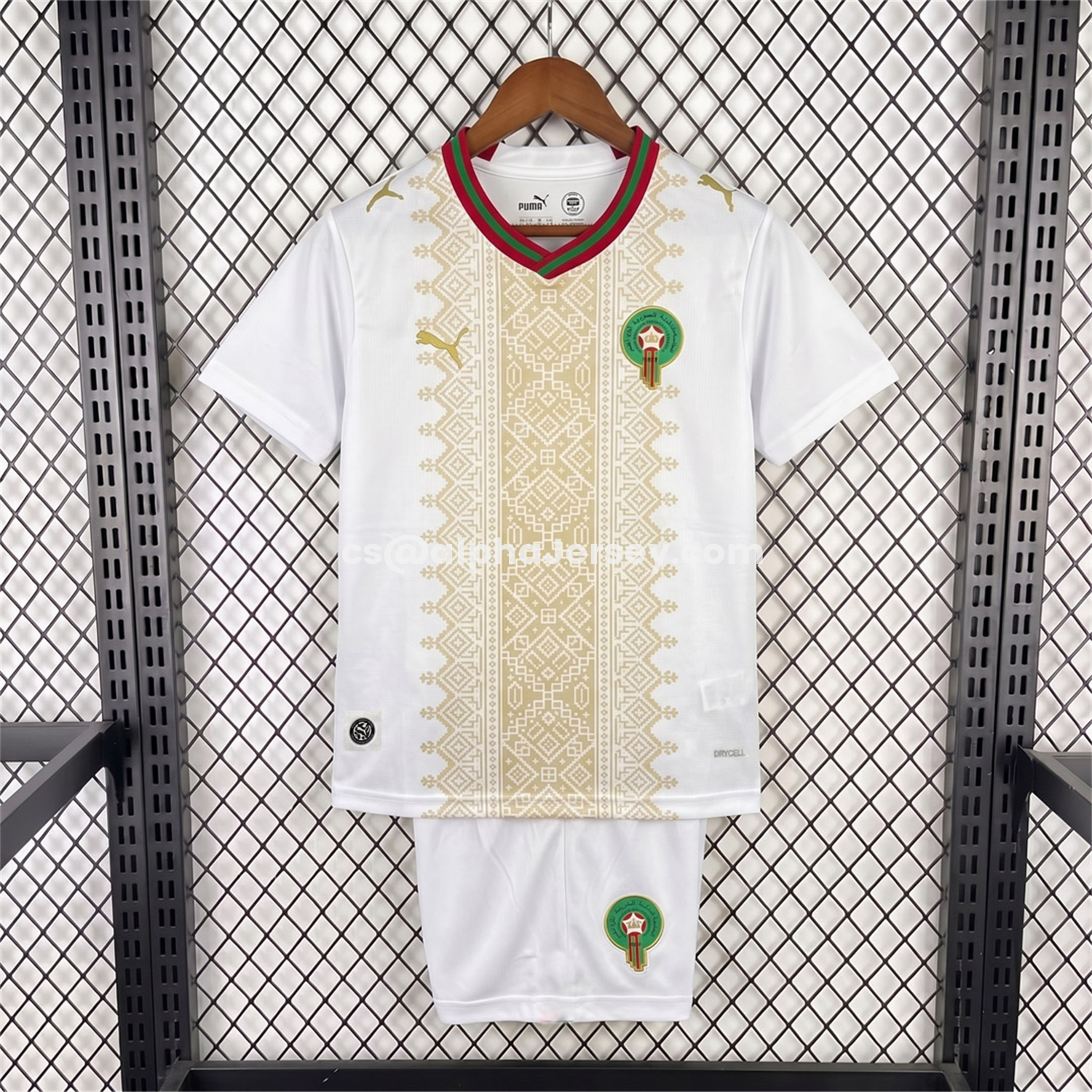 AJ-AlphaJersey-Morocco 2026 Away Kids Kit