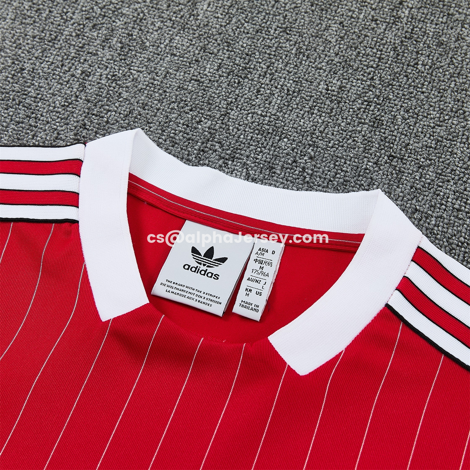 AJ-AlphaJersey-Manchester United 25-26 Retro Style Vest Training Set - Red With White Stripes Top & Pants