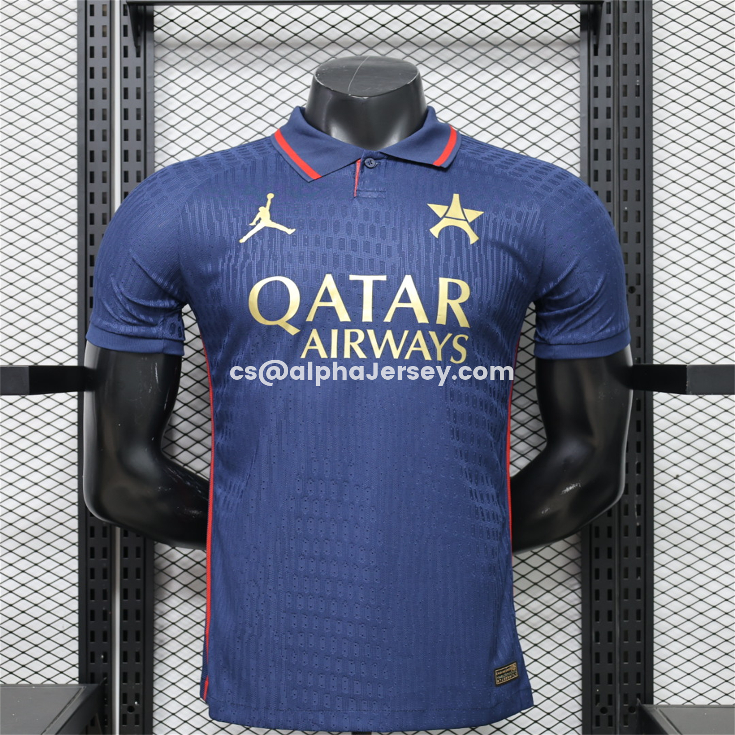 AJ-AlphaJersey-Paris Saint-Germain PSG 26-27 Retro Casual Style Blue Jersey - Player Version