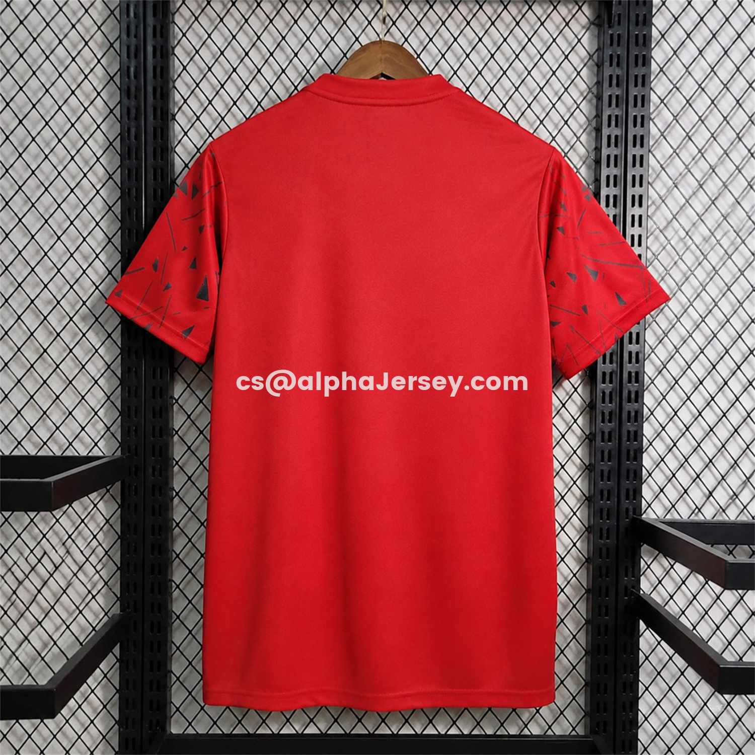 AJ-AlphaJersey-Mexico 2026 Red With Black Pattern Special Jersey - Fans Version