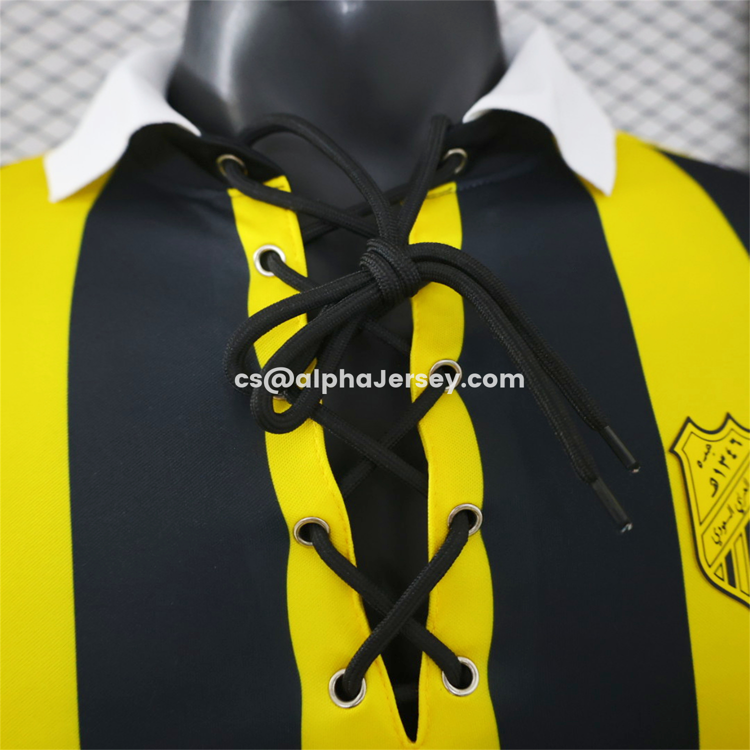 AJ-AlphaJersey-Al Ittihad Jeddah United 26-27 Yellow Black Stripes Special Jersey - Player Version