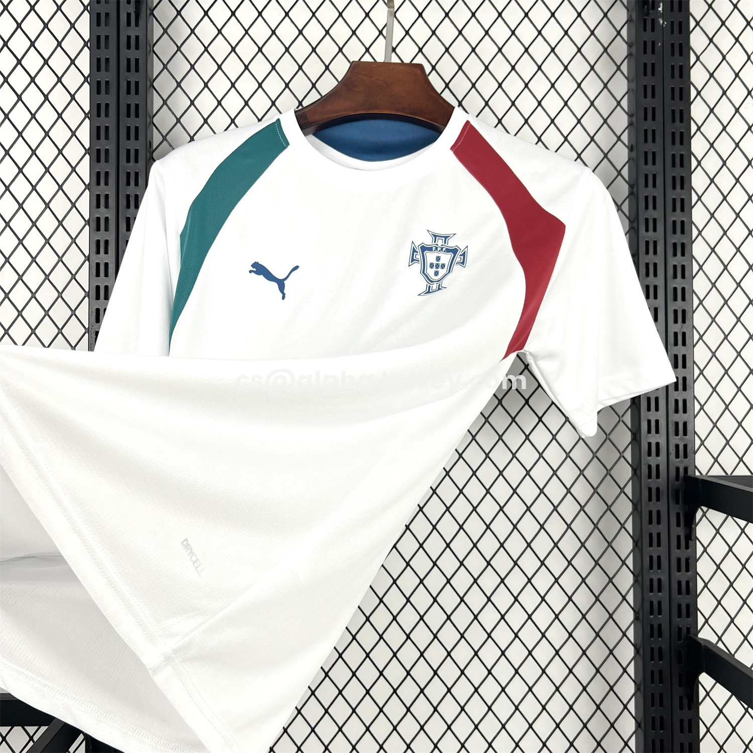 AJ-AlphaJersey-Portugal 2026 Pre-Match White With Red And Green Jersey - Fans Version