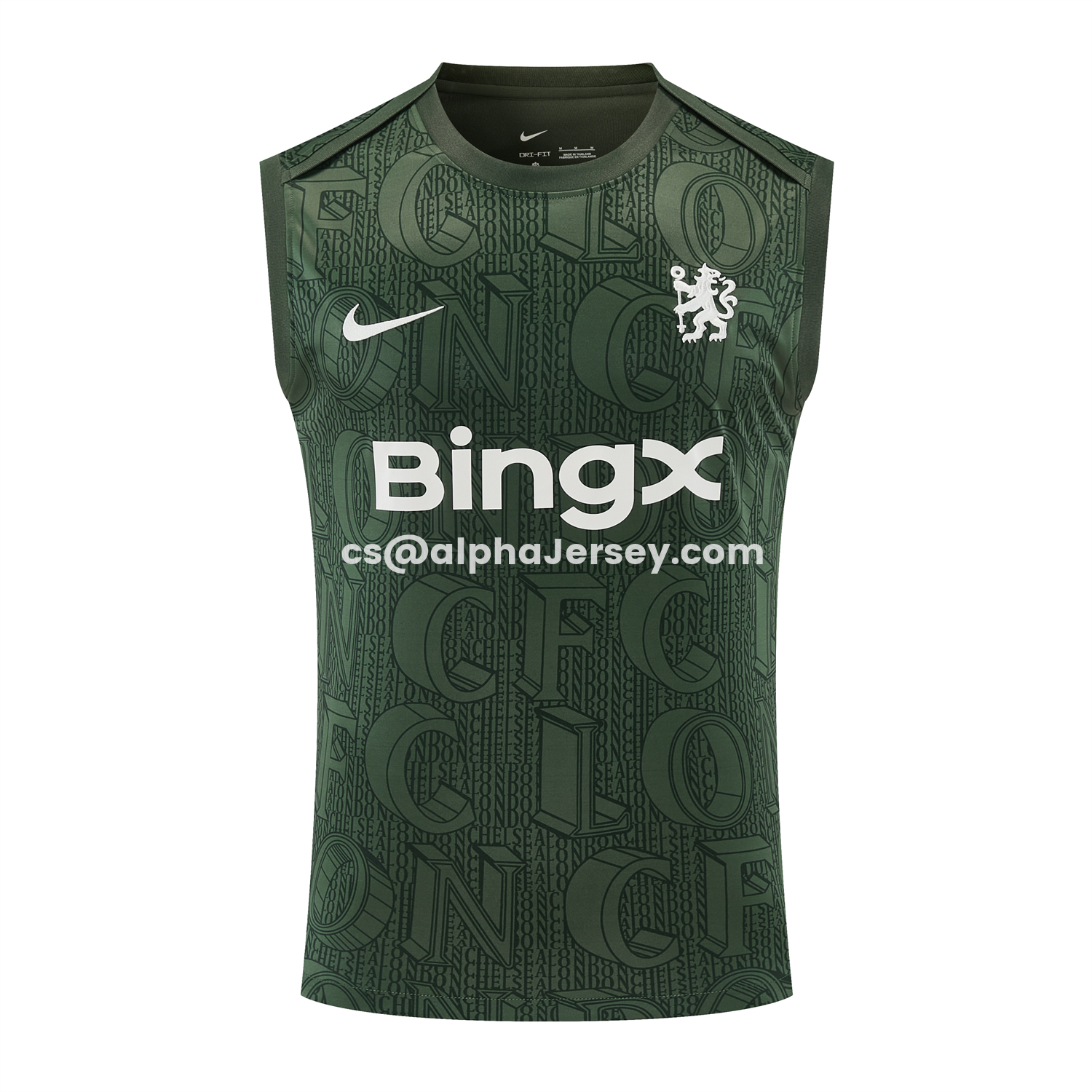 AJ-AlphaJersey-C.H.E.L.S.E.A 25-26 Vest Training Set - Dark Green Top & Dark Green Pants
