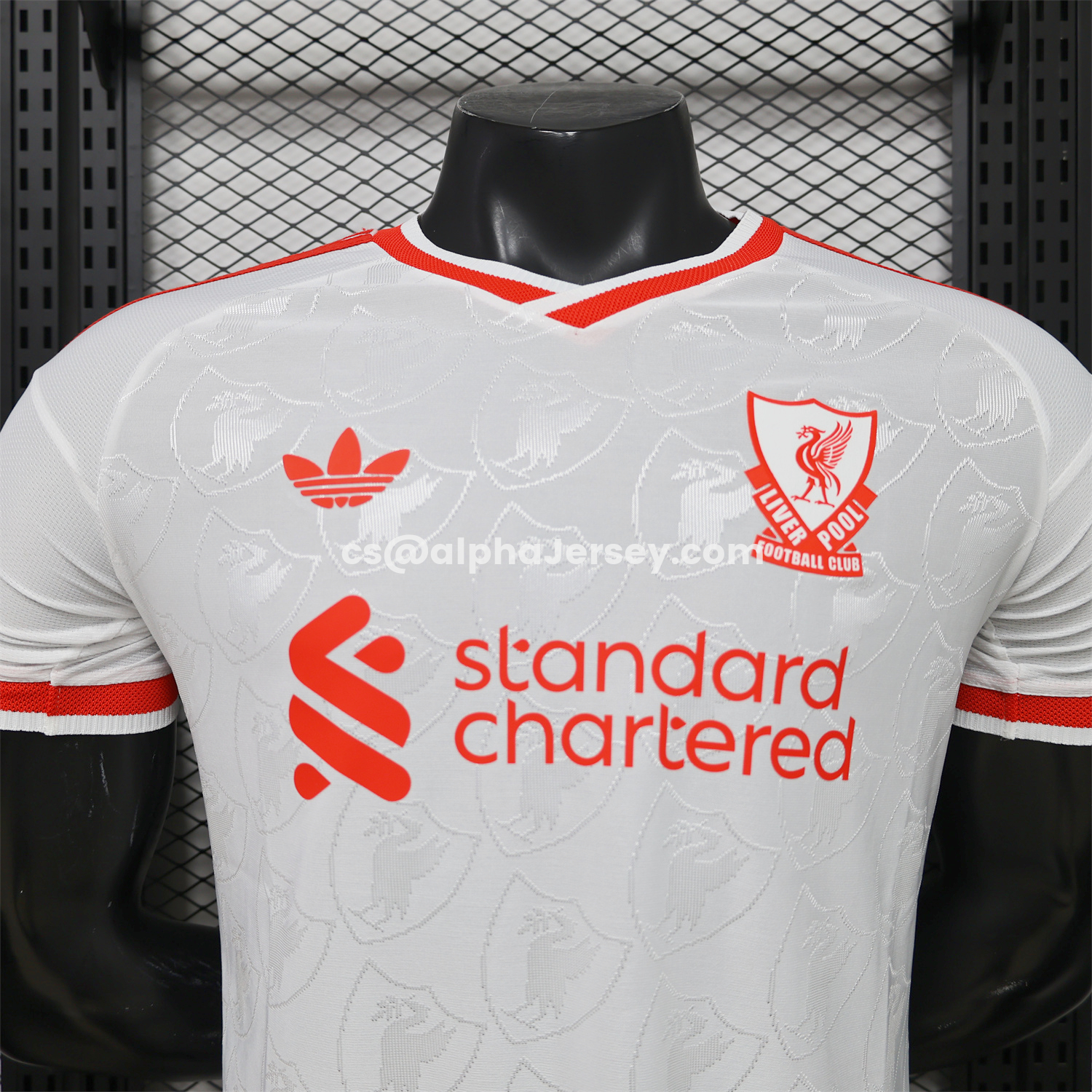 AJ-AlphaJersey-Liver.pool 26-27 Casual White With Faint Logos Jersey - Player Version