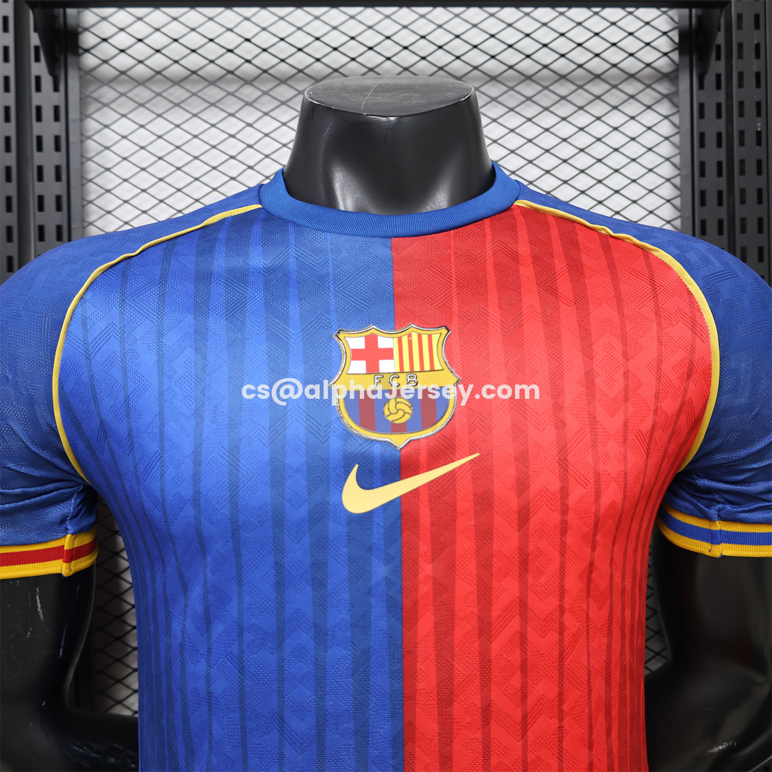 AJ-AlphaJersey-Barcelona 26-27 Red Blue Retro Style Casual Jersey - Player Version