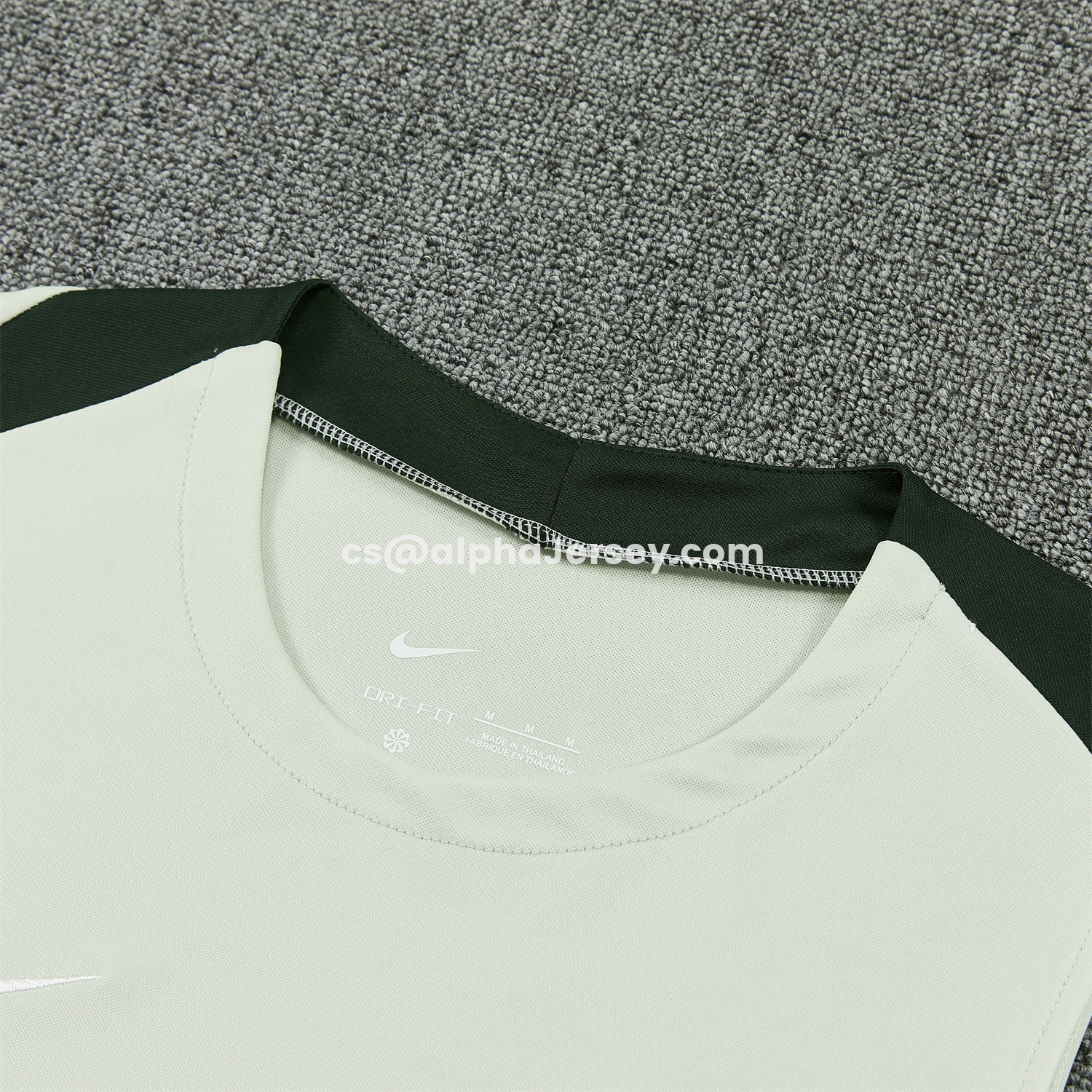 AJ-AlphaJersey-C.H.E.L.S.E.A 25-26 Vest Training Set - Light Gray With Dark Green Accents Top & Dark Green Pants