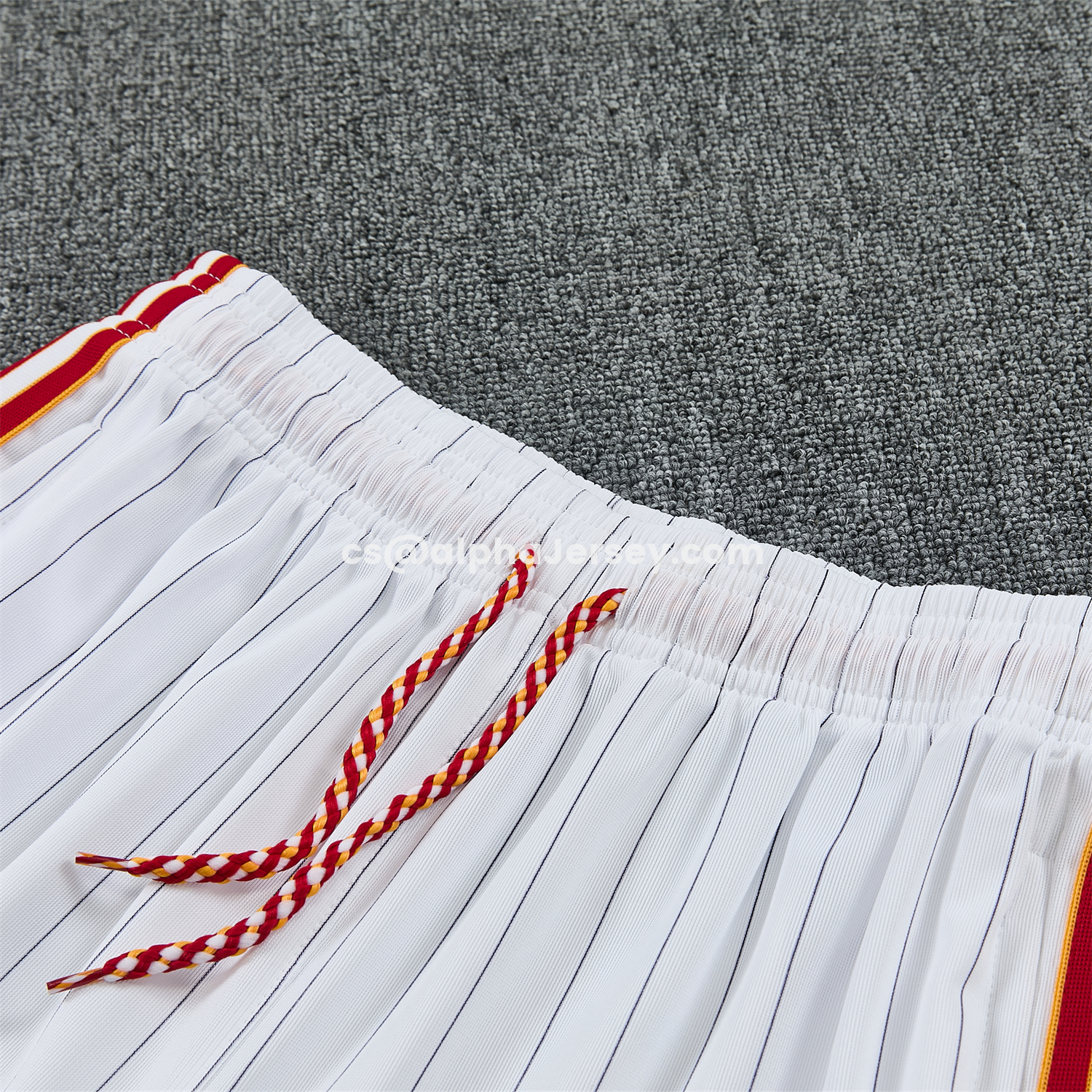 AJ-AlphaJersey-Roma 25-26 Retro Style Short-Sleeve Training Set - White Top & White Pants