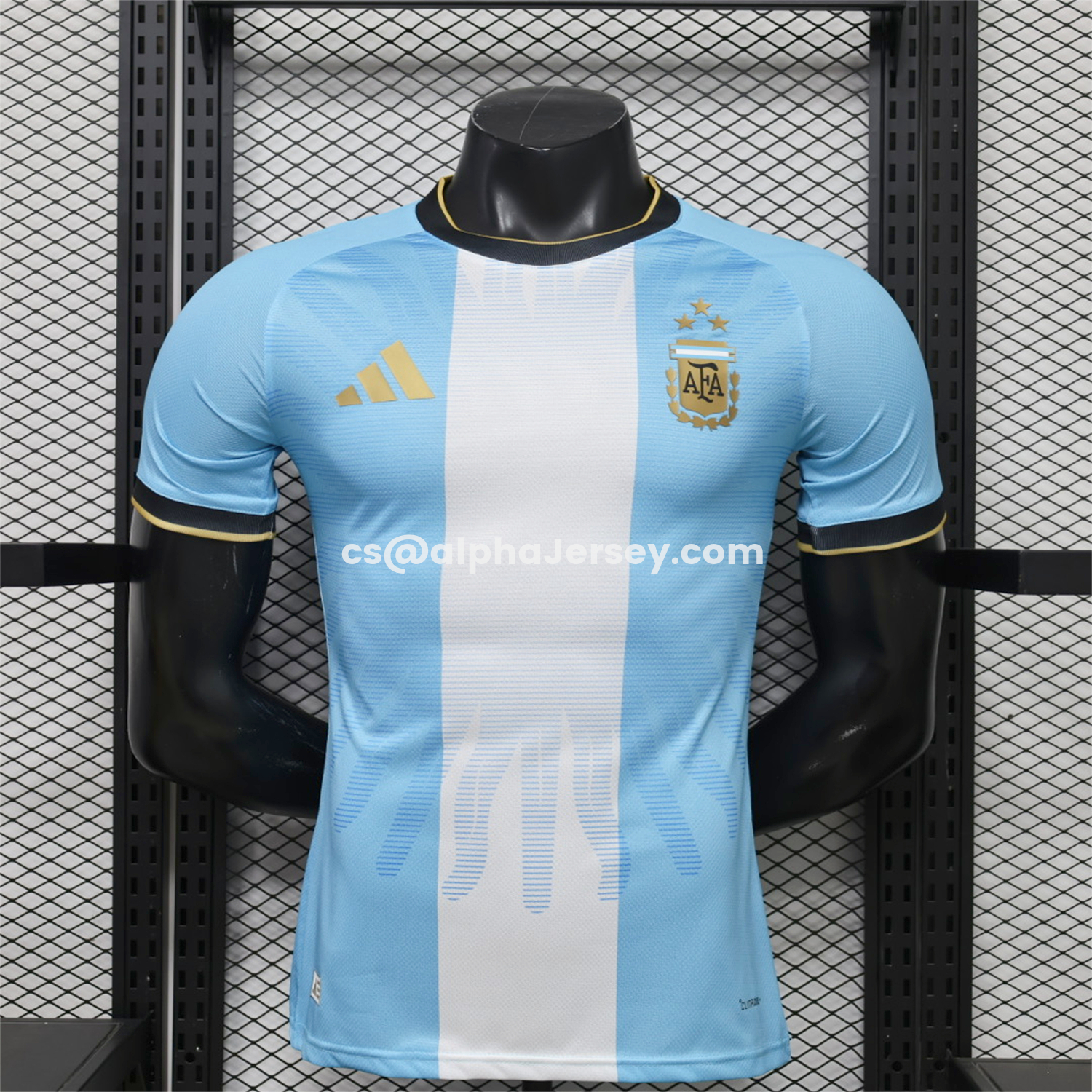 AJ-AlphaJersey-Argentina 2026 Blue And White Stripes Champions Commemorative Special Jersey - Player Version
