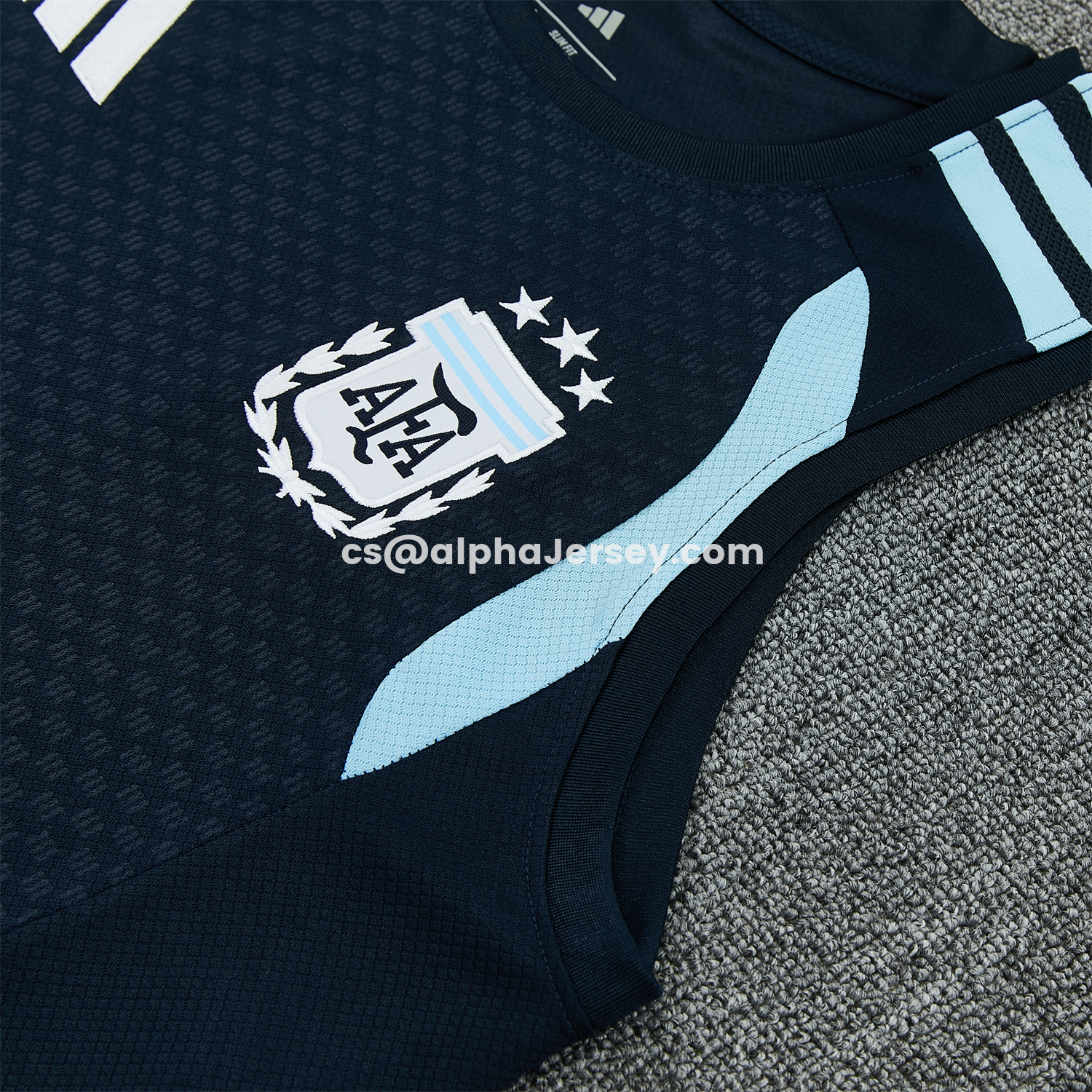 AJ-AlphaJersey-Argentina 2026 Vest Training Set - Dark Blue Top & Dark Blue Pants