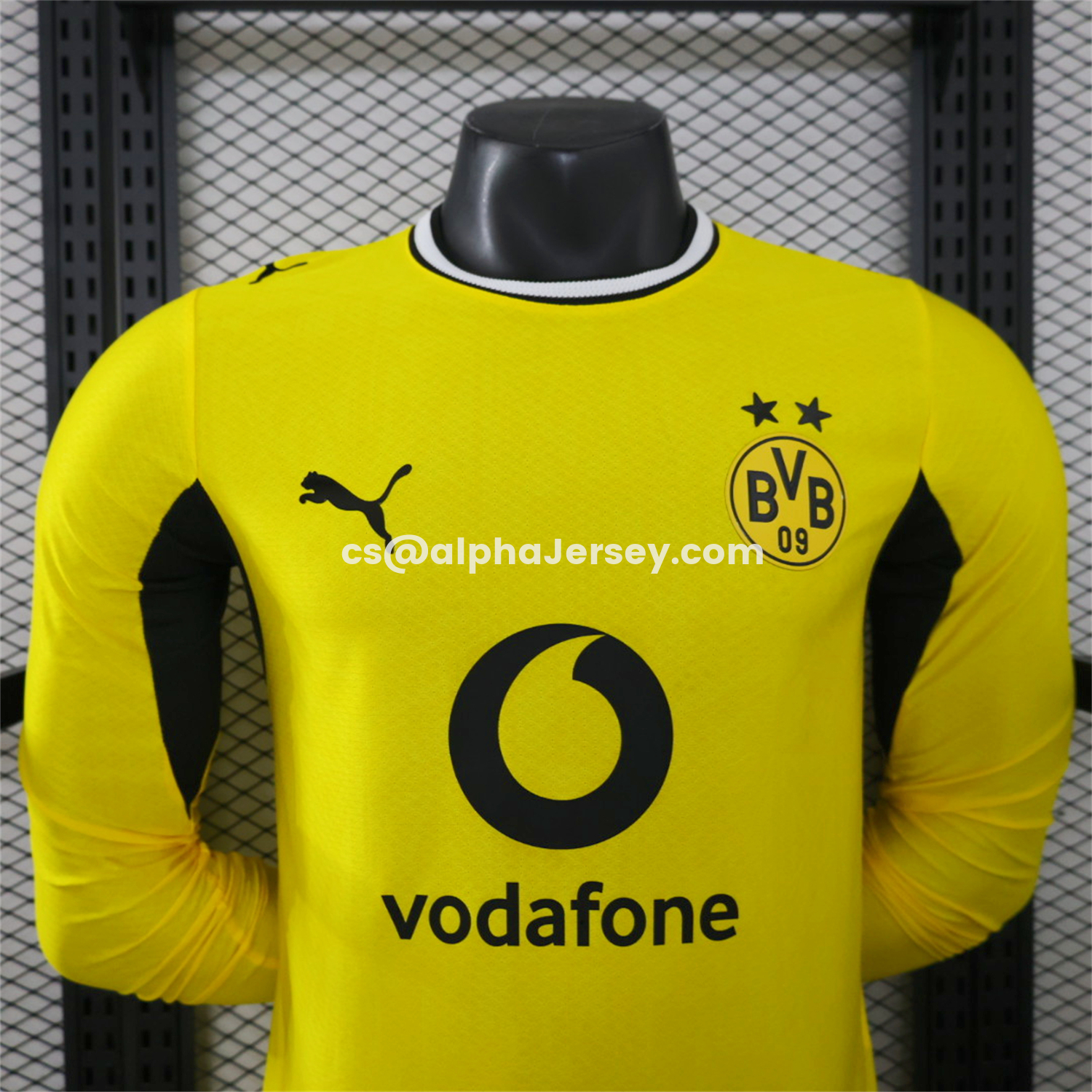 AJ-AlphaJersey-Dortmund 26-27 Home Long Sleeves Jersey - Player Version