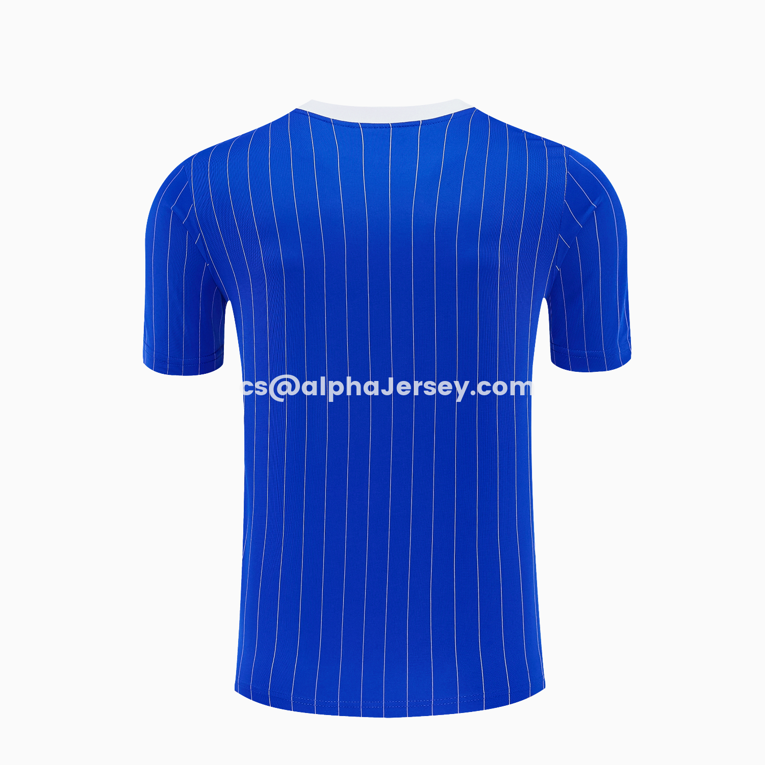 AJ-AlphaJersey-C.H.E.L.S.E.A 25-26 Retro Style Short-Sleeve Training Set - Blue Top & White Pants