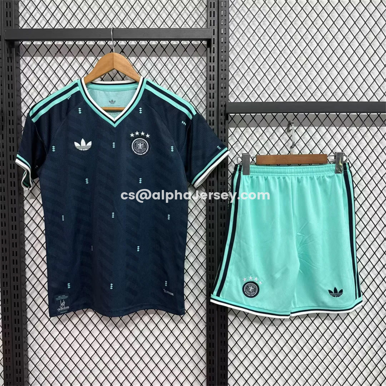 AJ-AlphaJersey-Germany 2026 Away Kids Kit