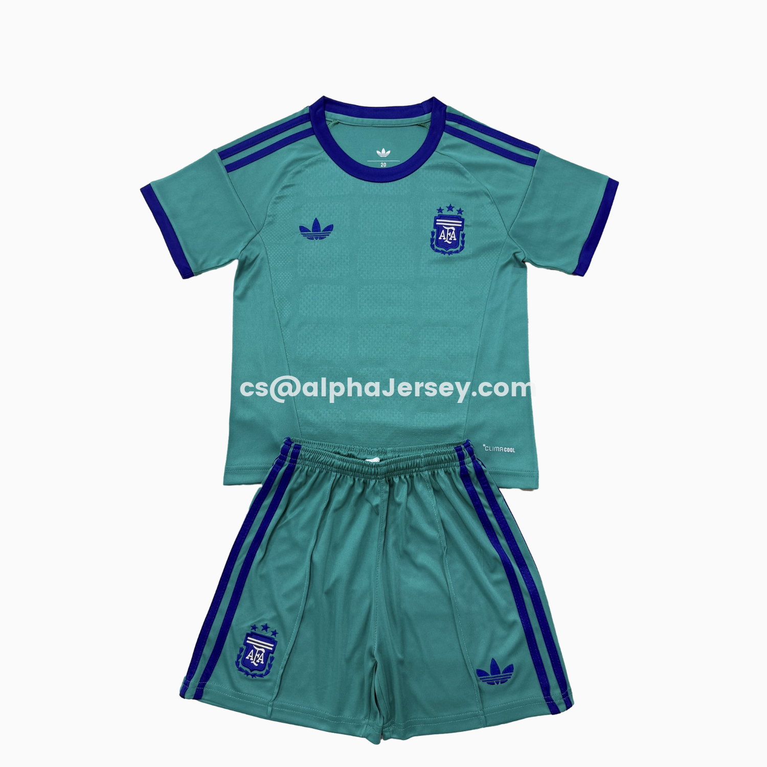 AJ-AlphaJersey-Argentina 2026 Green Goalkeeper Jersey Kids Kit