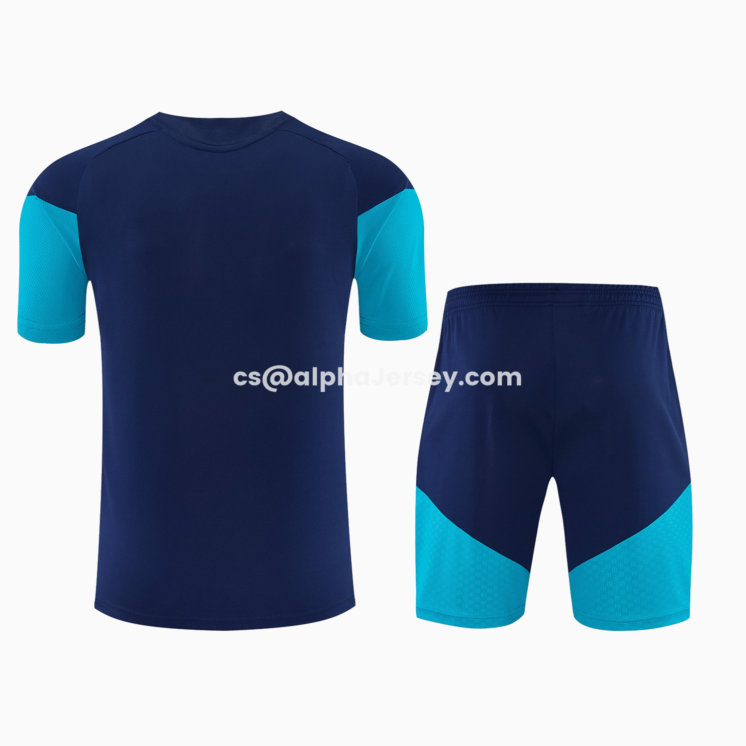 AJ-AlphaJersey-Spain 2026 Short-Sleeve Training Set - Dark Blue Top & Dark Blue Pants