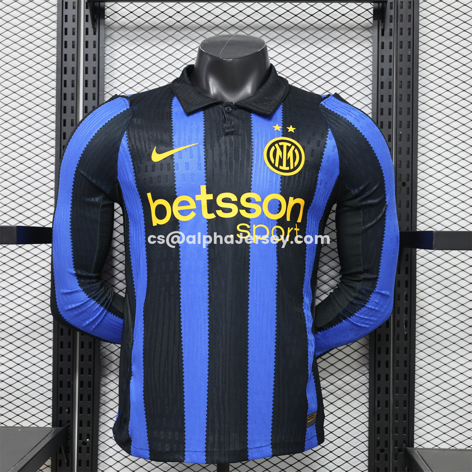 AJ-AlphaJersey-Inter Milan 26-27 Home Long Sleeves Jersey - Player Version
