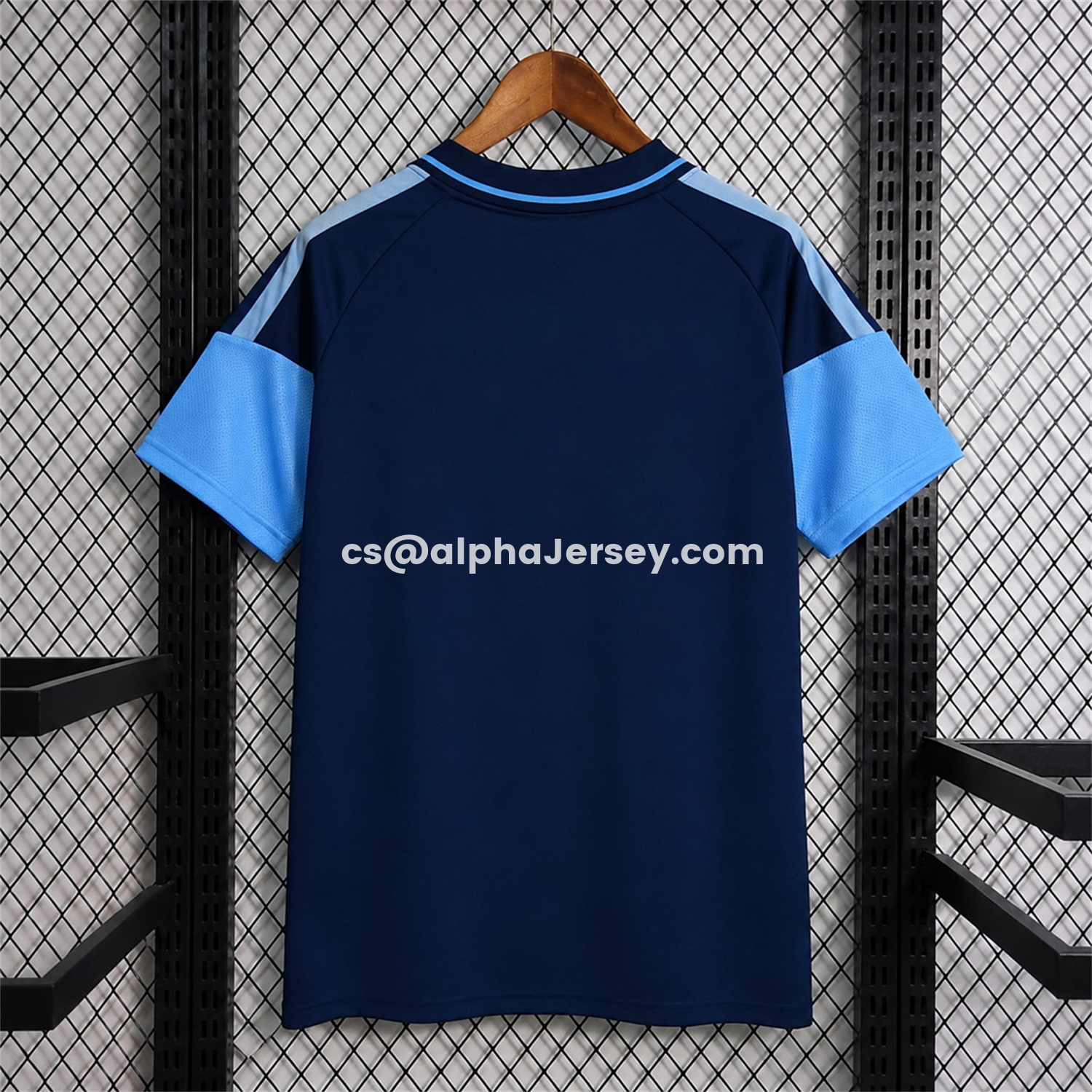 AJ-AlphaJersey-Argentina 2026 Navy Blue With Light Blue Polo - Fans Version