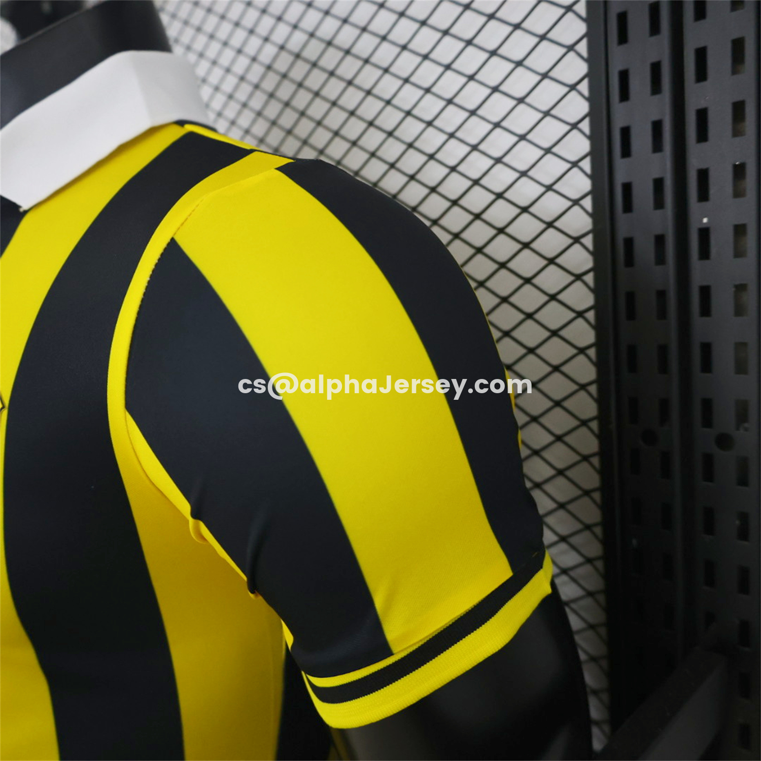 AJ-AlphaJersey-Al Ittihad Jeddah United 26-27 Yellow Black Stripes Special Jersey - Player Version