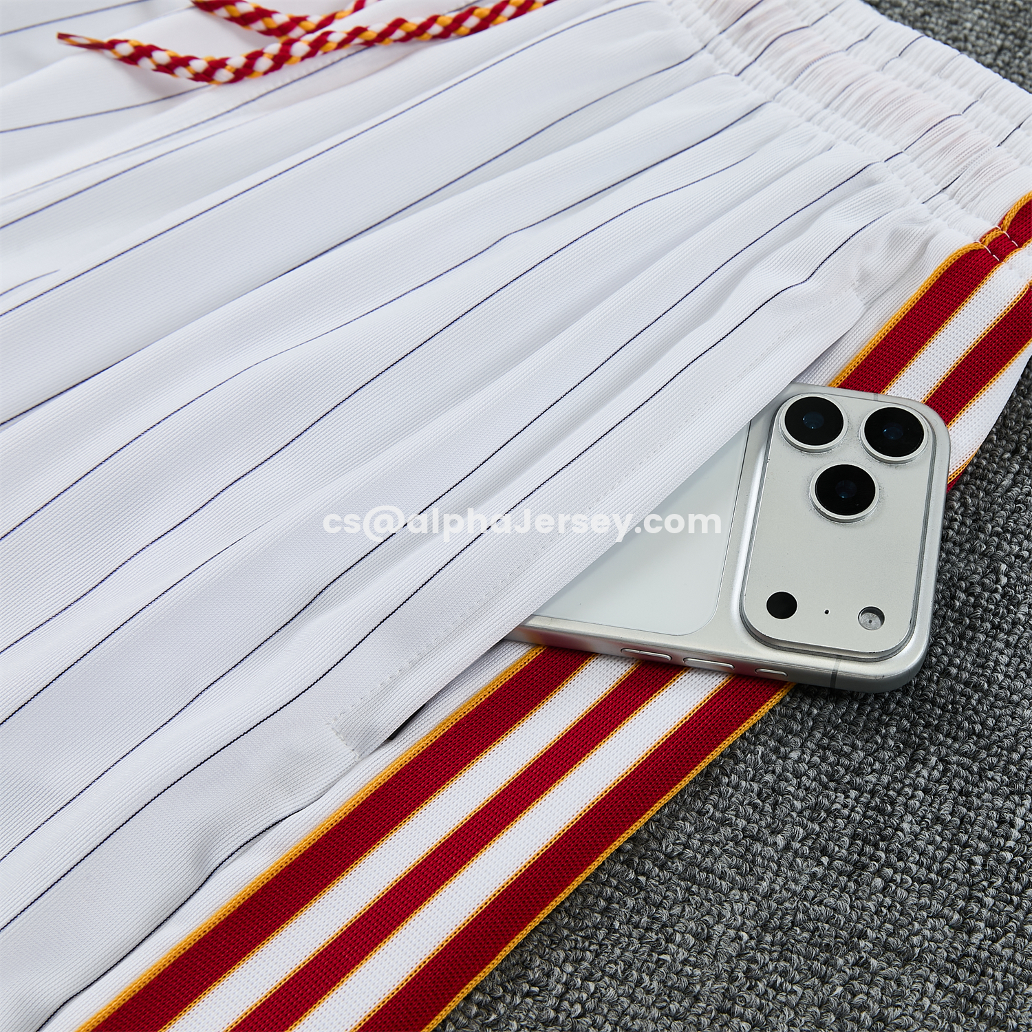 AJ-AlphaJersey-Roma 25-26 Retro Style Short-Sleeve Training Set - White Top & White Pants
