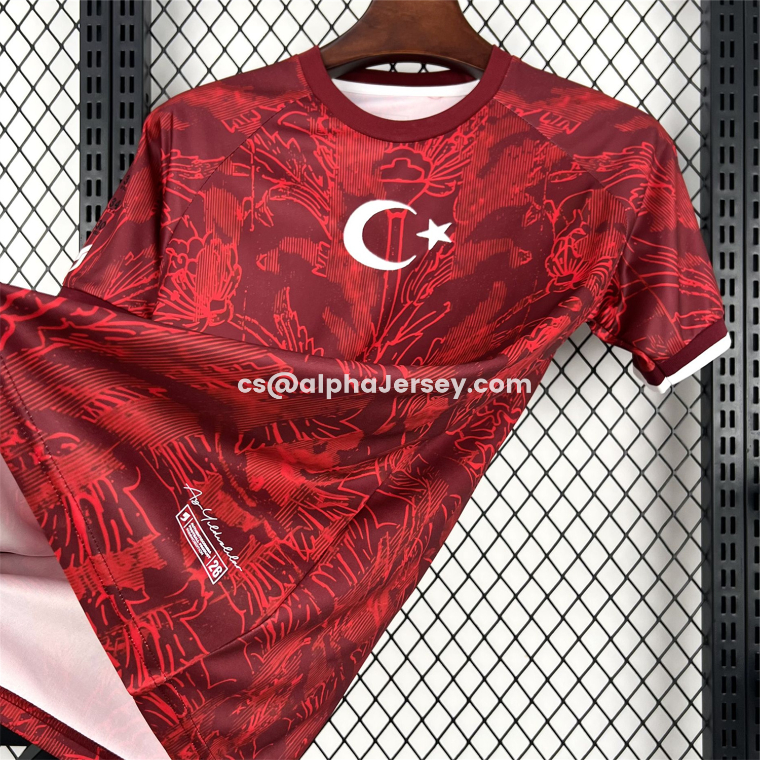 AJ-AlphaJersey-Turkey 2026 Red With Dark Red Patterns Special Edition Jersey - Fans Version