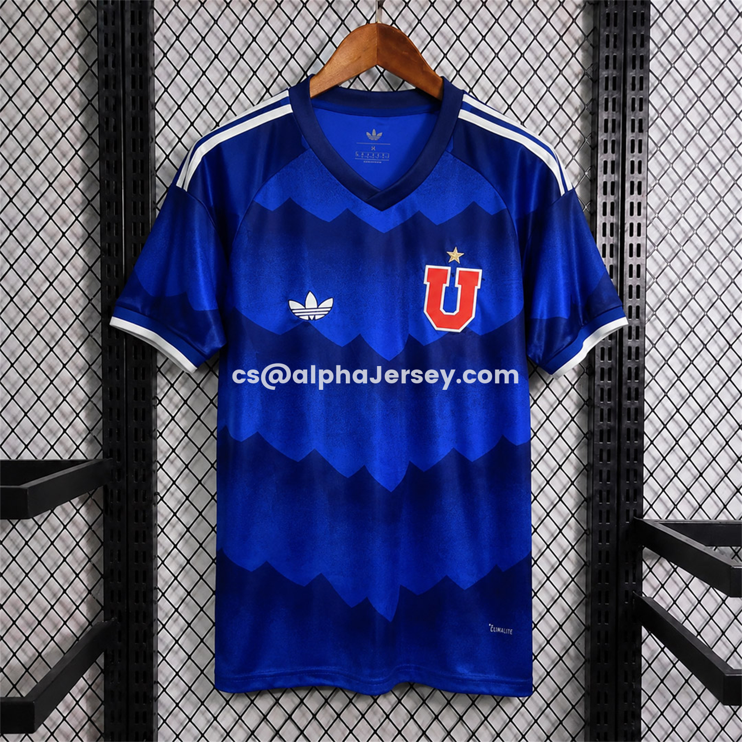 AJ-AlphaJersey-Universidad de Chile 26-27 Blue With Black Waves Special Jersey - Fans Version