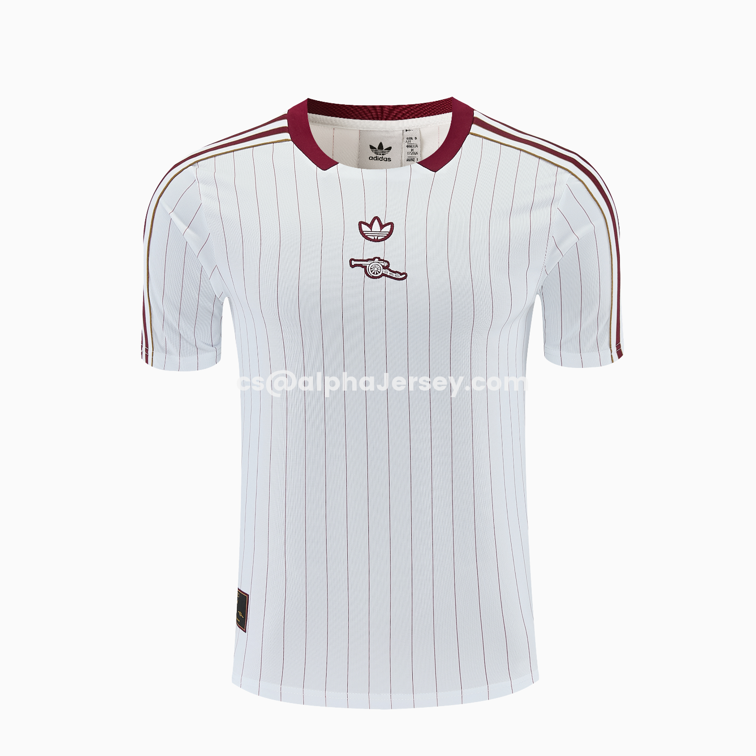 AJ-AlphaJersey-Arsenal 25-26 Retro Style Short-Sleeve Training Set - Colors Top & White With Thin Mar Pants