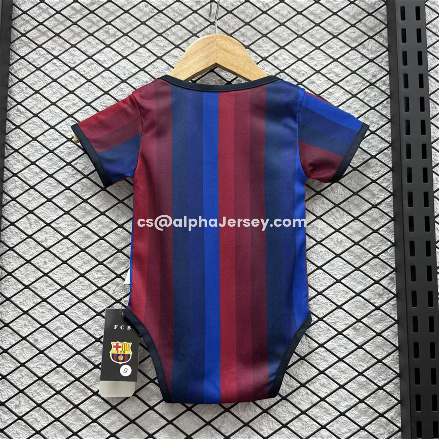 AJ-AlphaJersey-Barcelona 26-27 Home Baby Crawling Suit