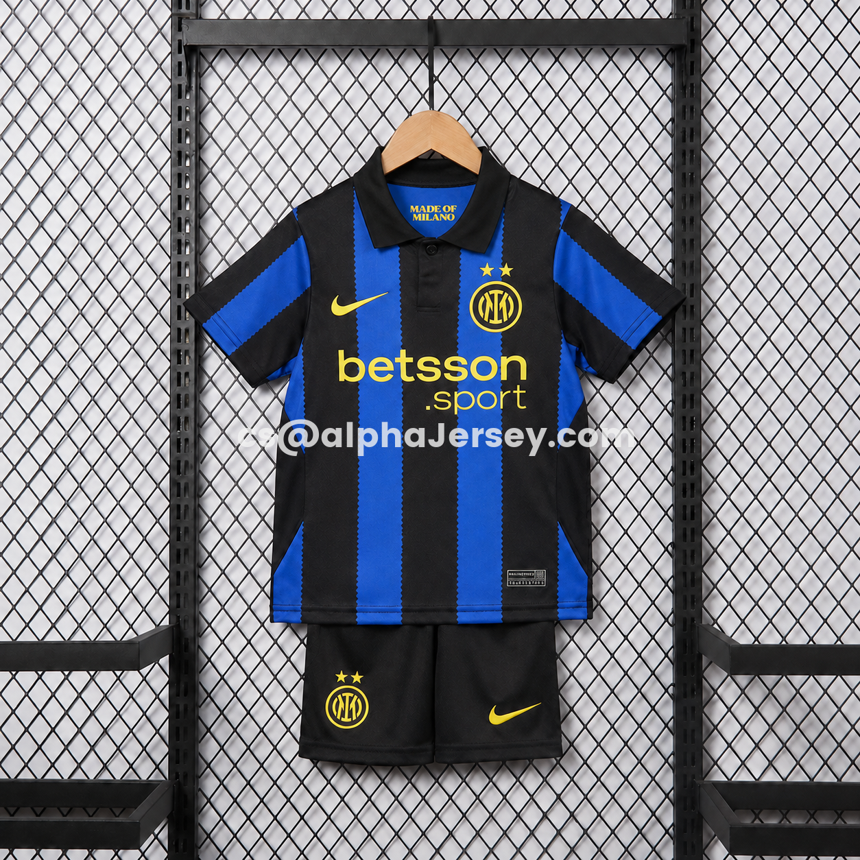 AJ-AlphaJersey-Inter Milan 26-27 Home Kids Kit