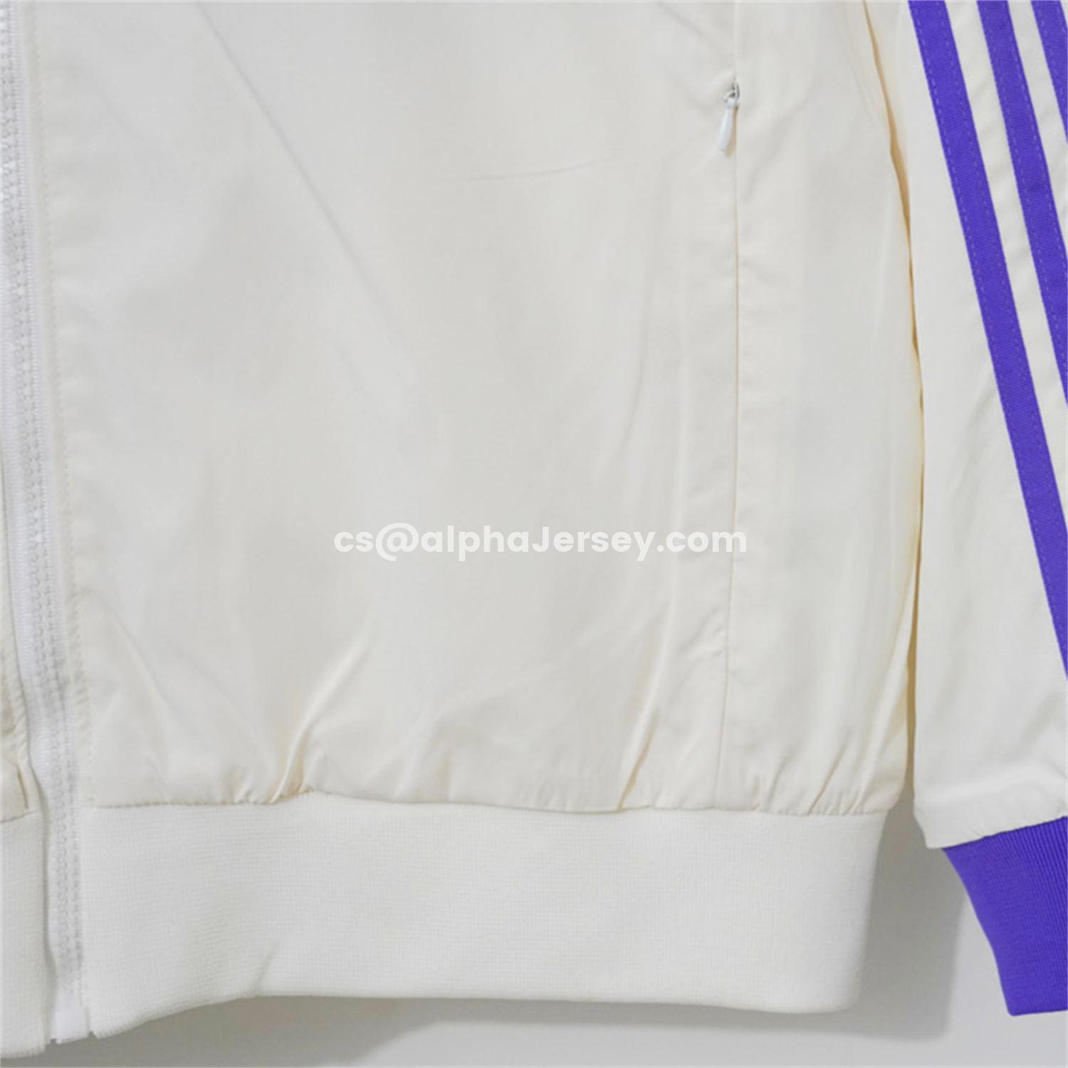 AJ-AlphaJersey-Retro Real Madrid 2024-25 Windbreaker Jacket - Purple And White