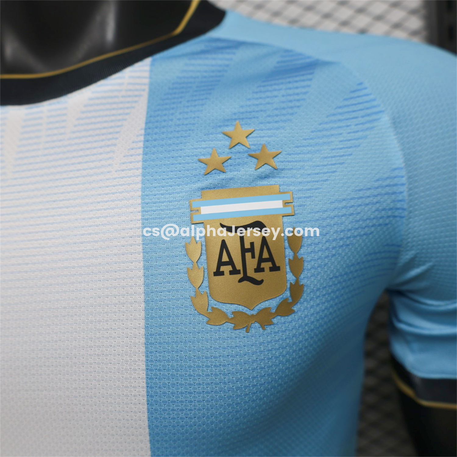 AJ-AlphaJersey-Argentina 2026 Blue And White Stripes Champions Commemorative Special Jersey - Player Version