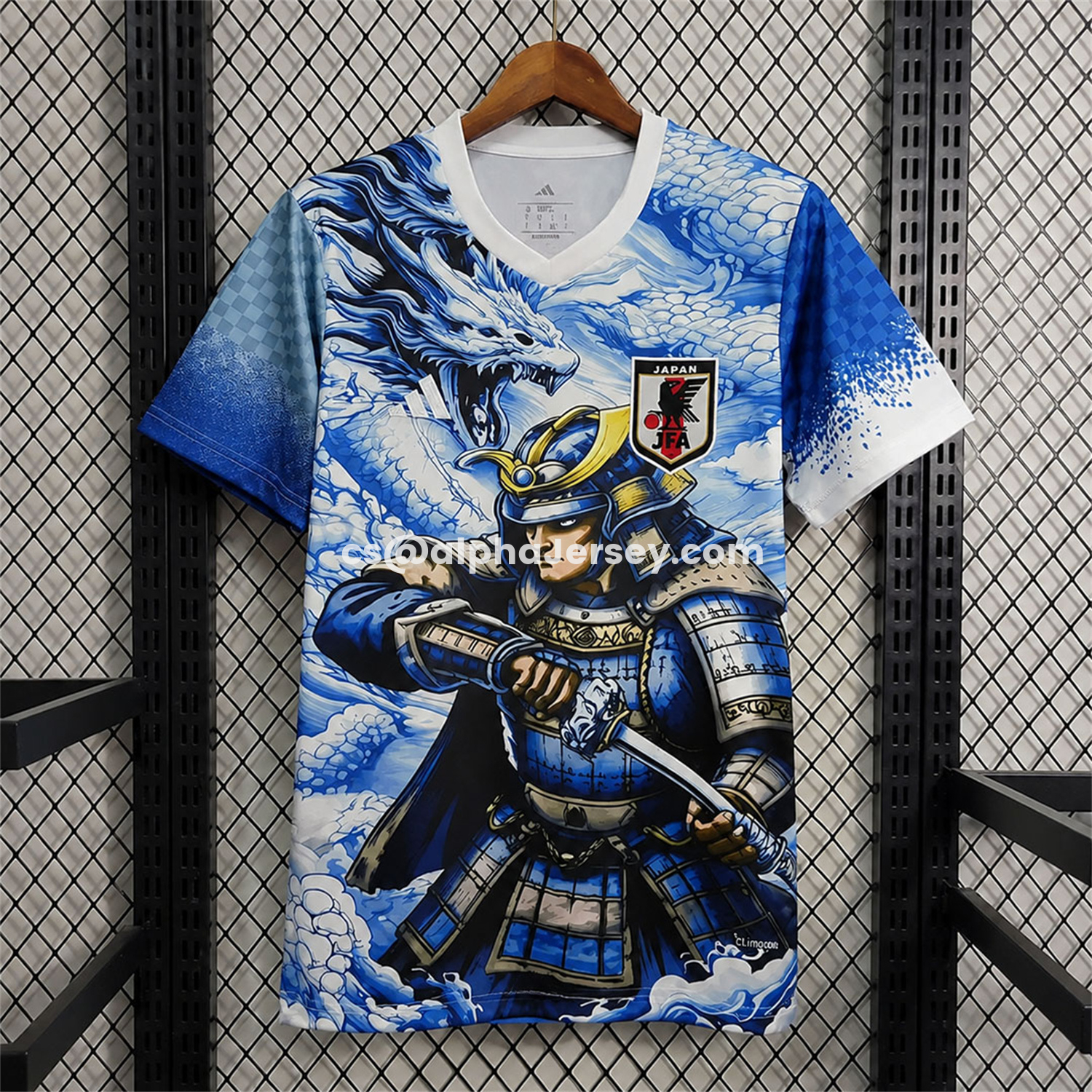 AJ-AlphaJersey-Japan 2026 Samurai Sapphire Blue Dragon Special Jersey - Fans Version