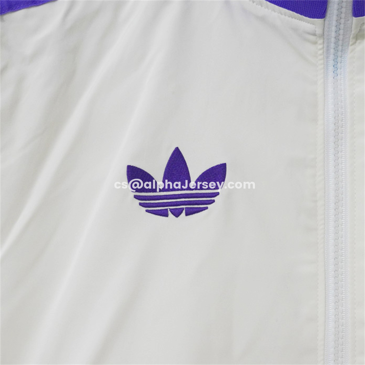 AJ-AlphaJersey-Retro Real Madrid 2024-25 Windbreaker Jacket - Purple And White