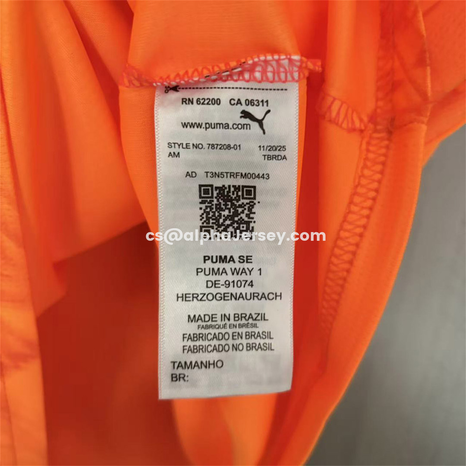 AJ-AlphaJersey-Bahia 26-27 Orange Goalkeeper Jersey - Fans Version