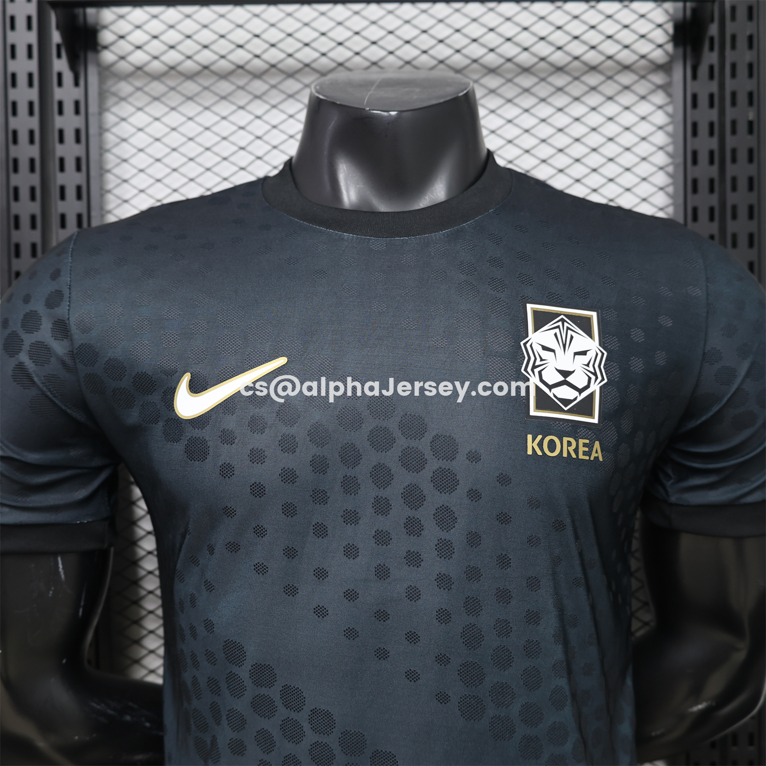 AJ-AlphaJersey-South Korea 26-27 Casual Style Black Jersey - Player Version