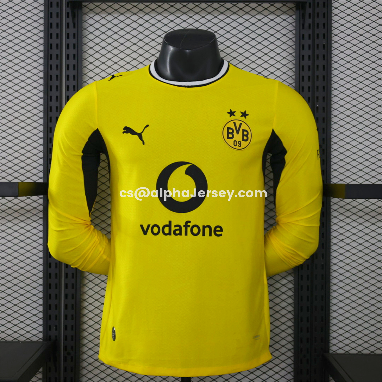 AJ-AlphaJersey-Dortmund 26-27 Home Long Sleeves Jersey - Player Version