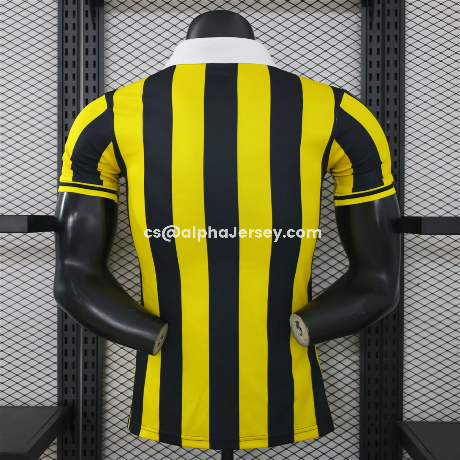 AJ-AlphaJersey-Al Ittihad Jeddah United 26-27 Yellow Black Stripes Special Jersey - Player Version