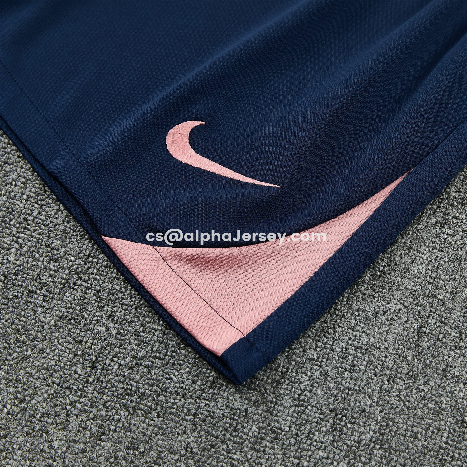 AJ-AlphaJersey-Barcelona 25-26 Vest Training Set - Colors Top & Dark Blue With Pink Accents Pants