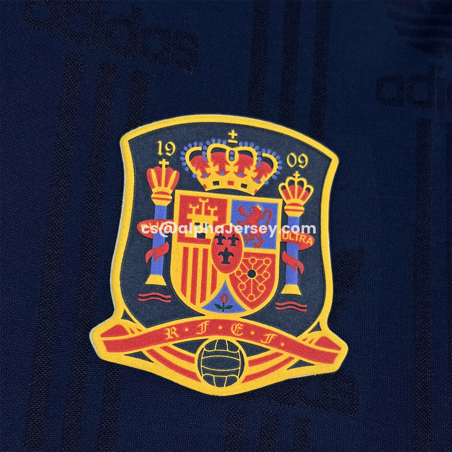 AJ-AlphaJersey-Spain 2026 Dark Blue With Red Accents Special Jersey - Fans Version