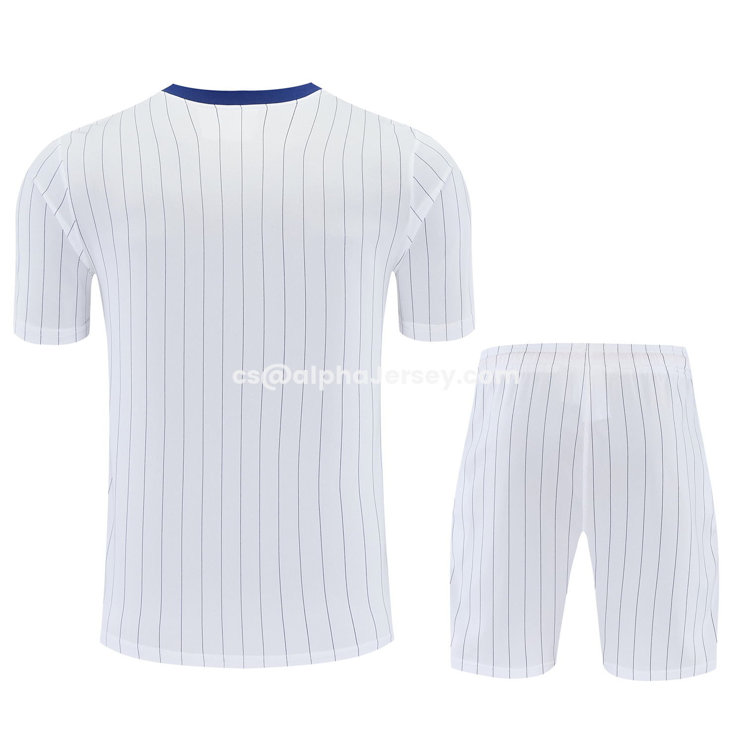 AJ-AlphaJersey-Roma 25-26 Retro Style Short-Sleeve Training Set - White Top & White Pants