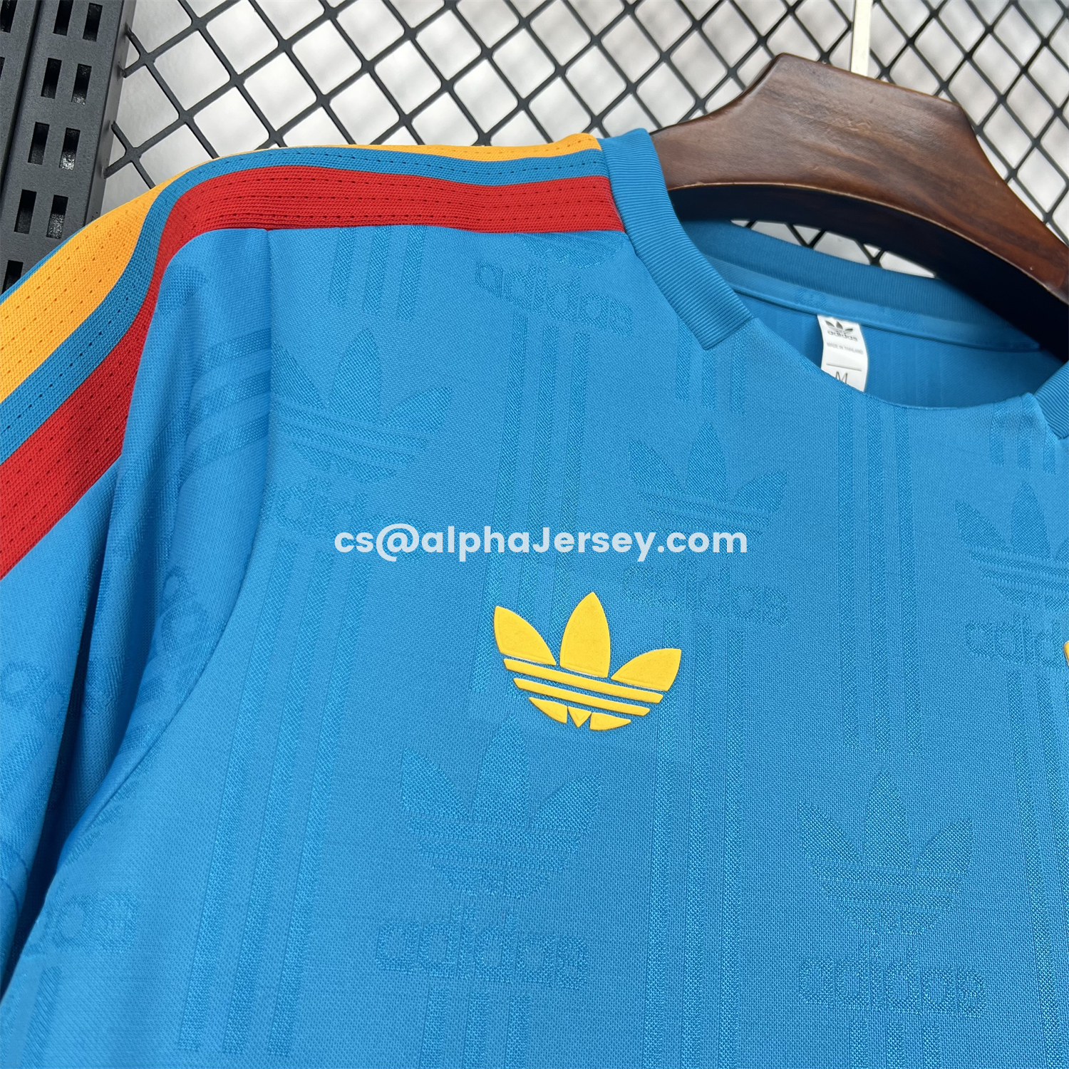 AJ-AlphaJersey-Spain 2026 Solid Blue With Red Trim Special Jersey - Fans Version