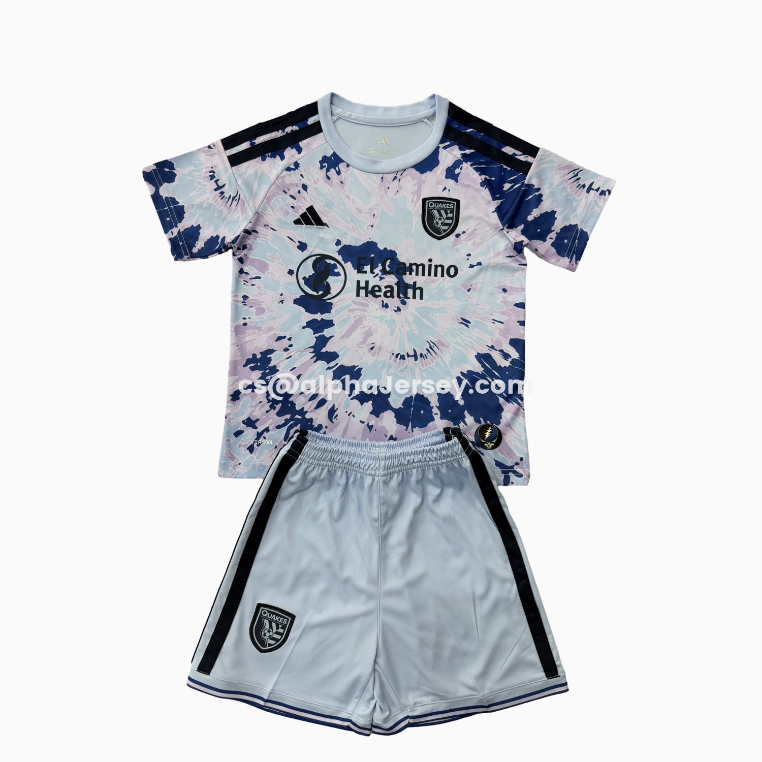 AJ-AlphaJersey-San Jose Earthquakes 26-27 Away Kids Kit