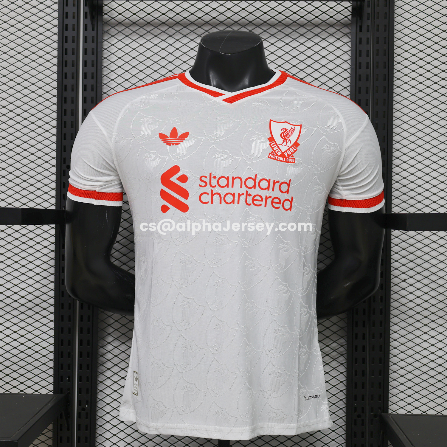 AJ-AlphaJersey-Liver.pool 26-27 Casual White With Faint Logos Jersey - Player Version