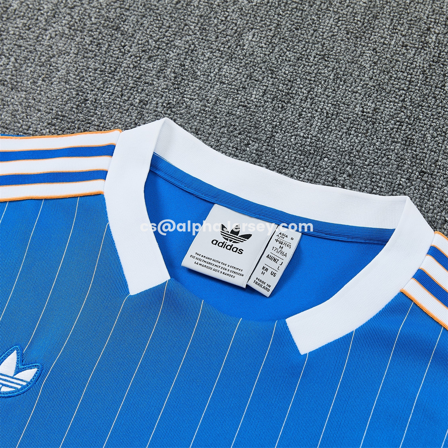 AJ-AlphaJersey-Real Madrid 25-26 Retro Style Vest Training Set - Blue With White Stripes Top & Pants
