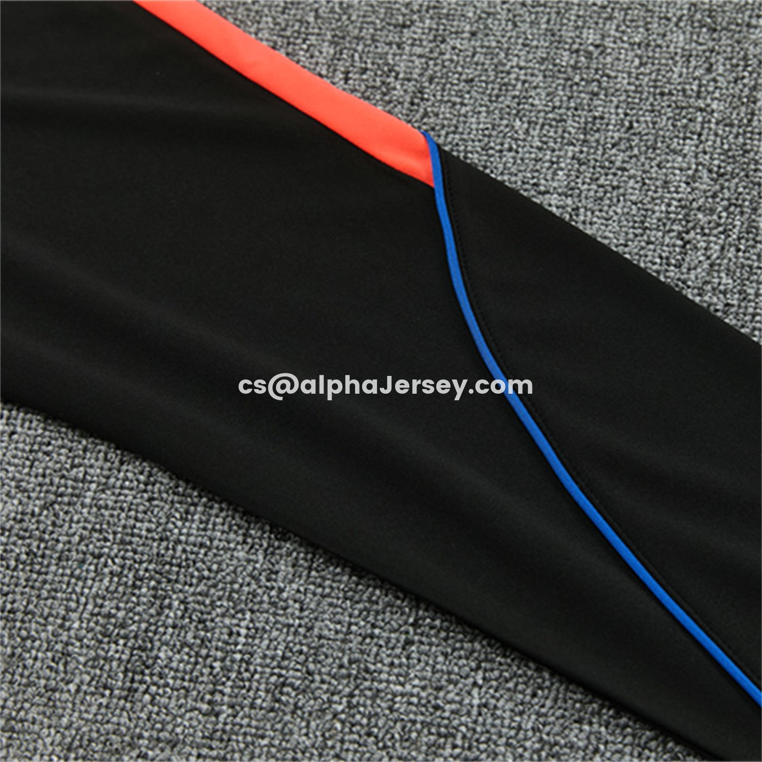 AJ-AlphaJersey-Paris Saint-Germain 26-27 Kids Long Sleeves Training Set - Black With Pink Top & Pants